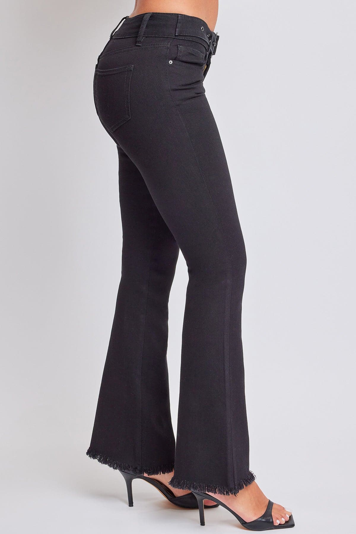 Women's Belted Flare Jeans YMI JEANS