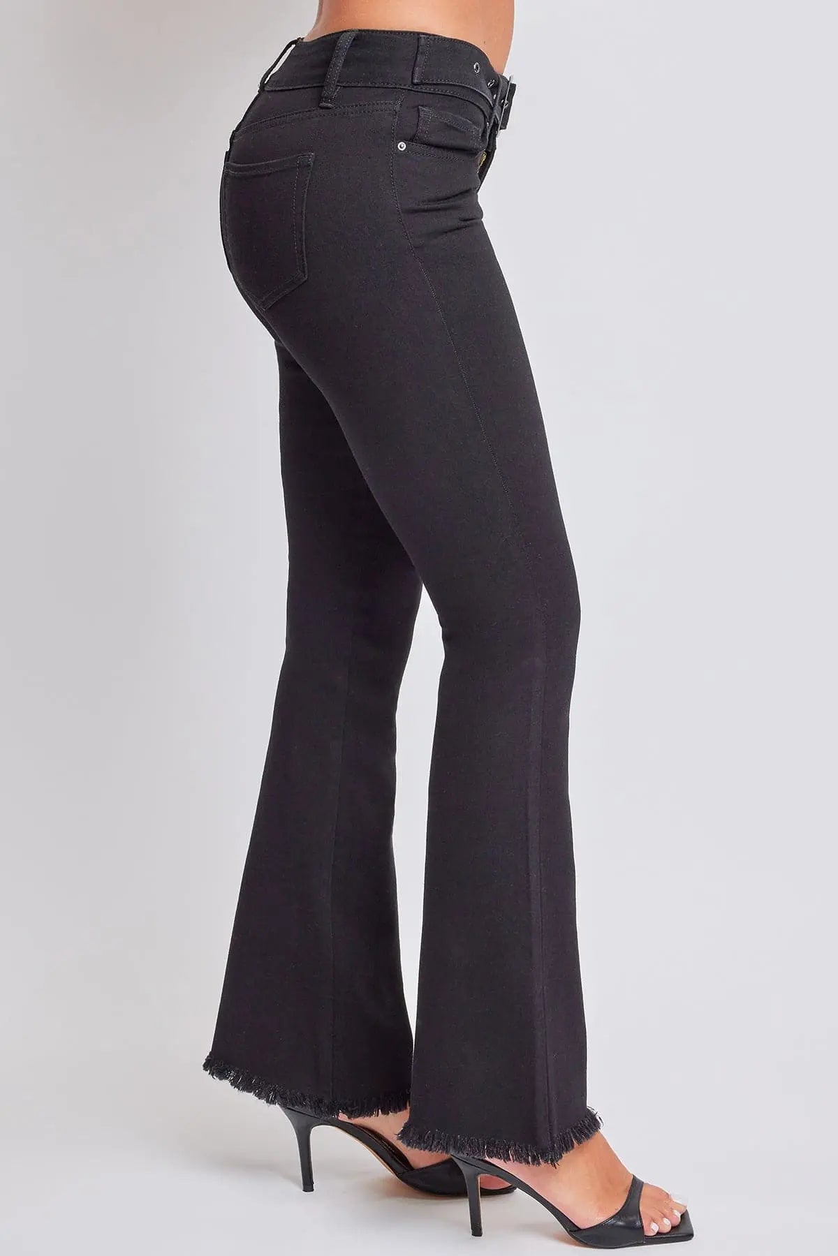 Women's Belted Flare Jeans YMI JEANS