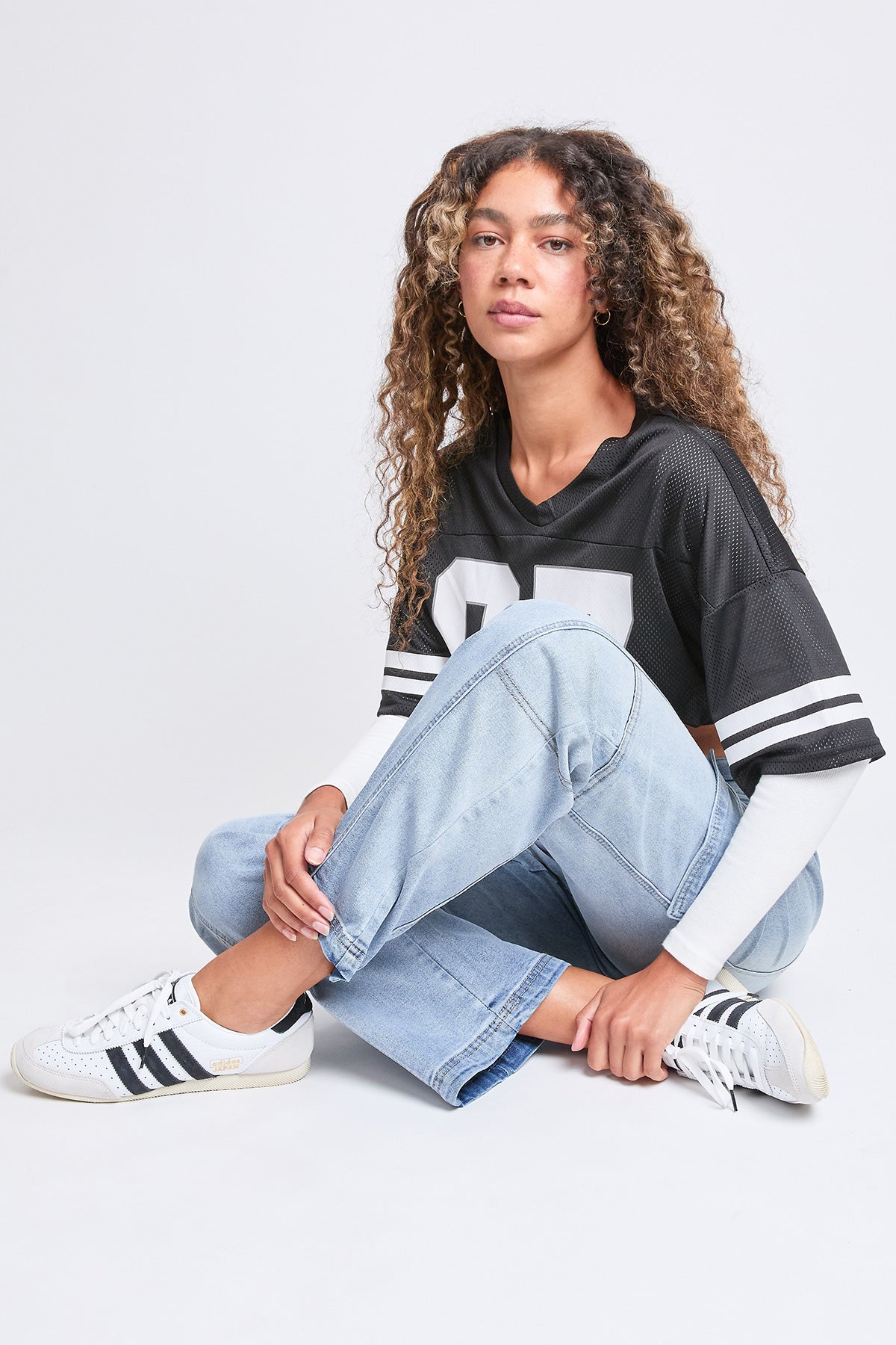 Women's High Rise Elastic Waist Straight  Cargo YMI JEANS