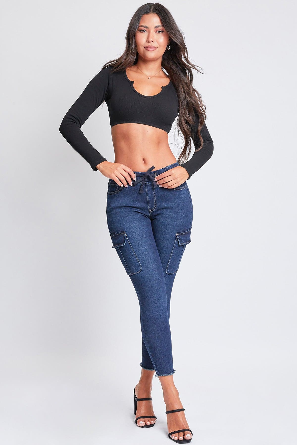 Women's Skinny Cargo Jeans - Love Salve 