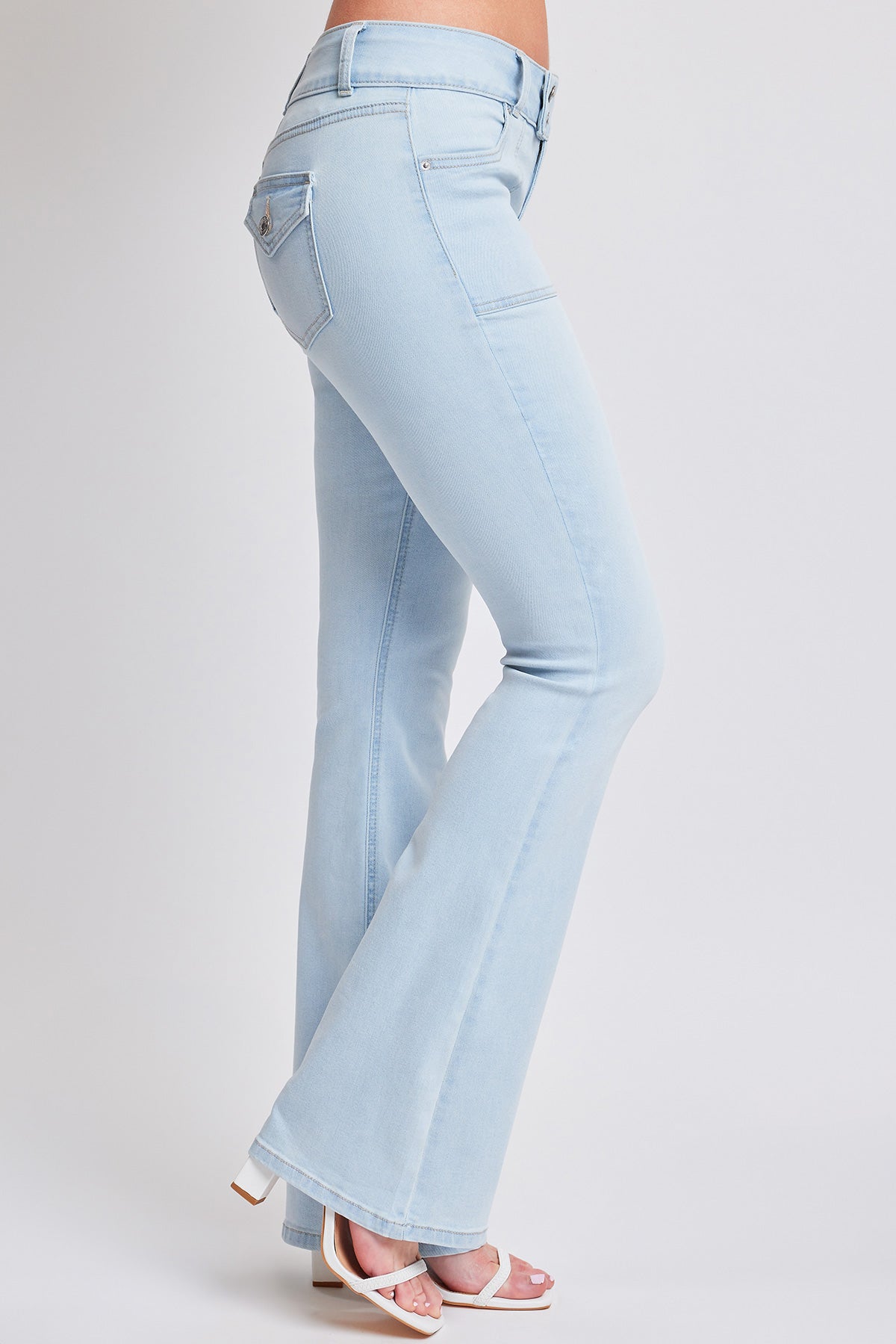 Women's Flare Flap Back Pocket Jeans YMI JEANS