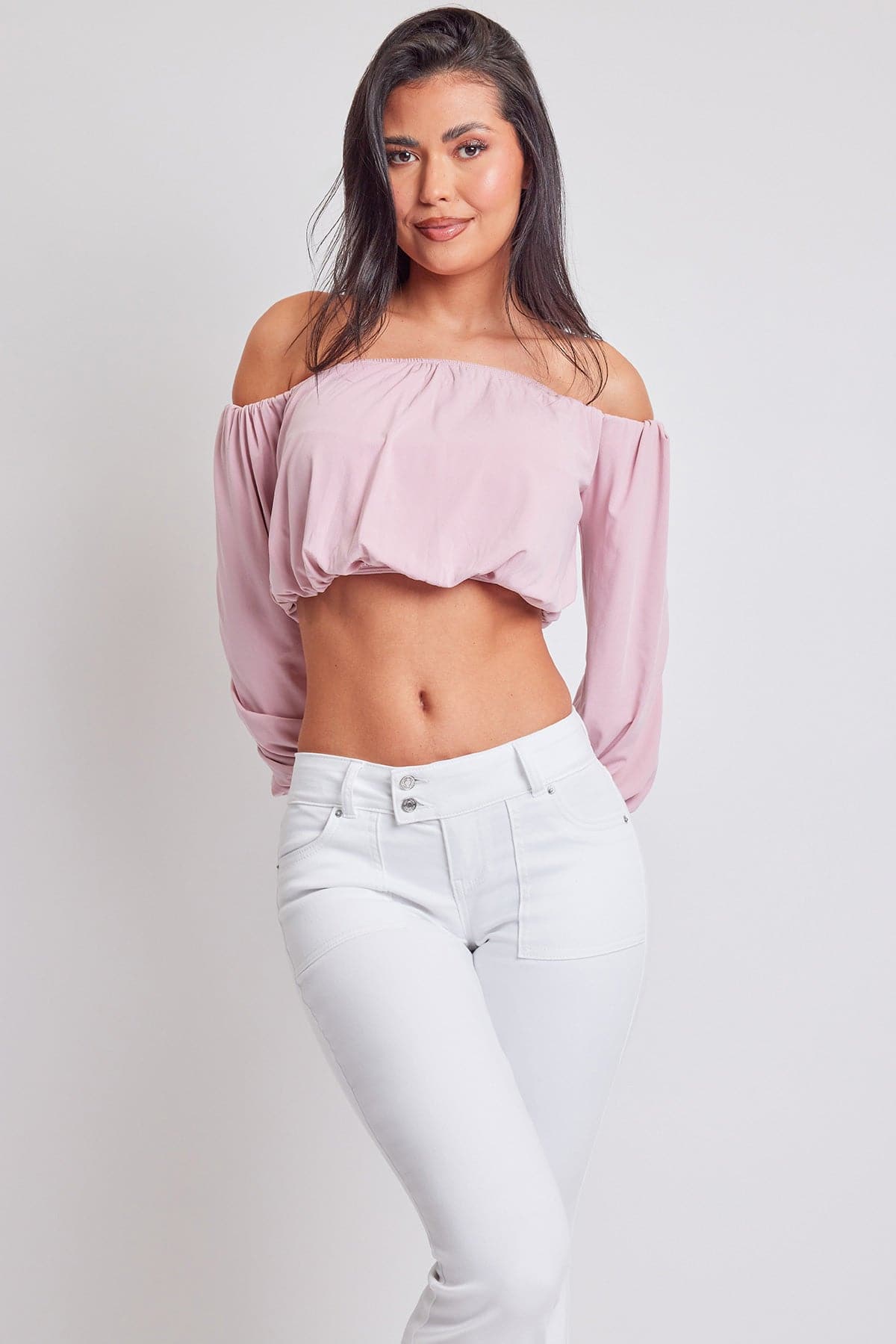 Women's Flare Flap Back Pocket Jeans YMI JEANS