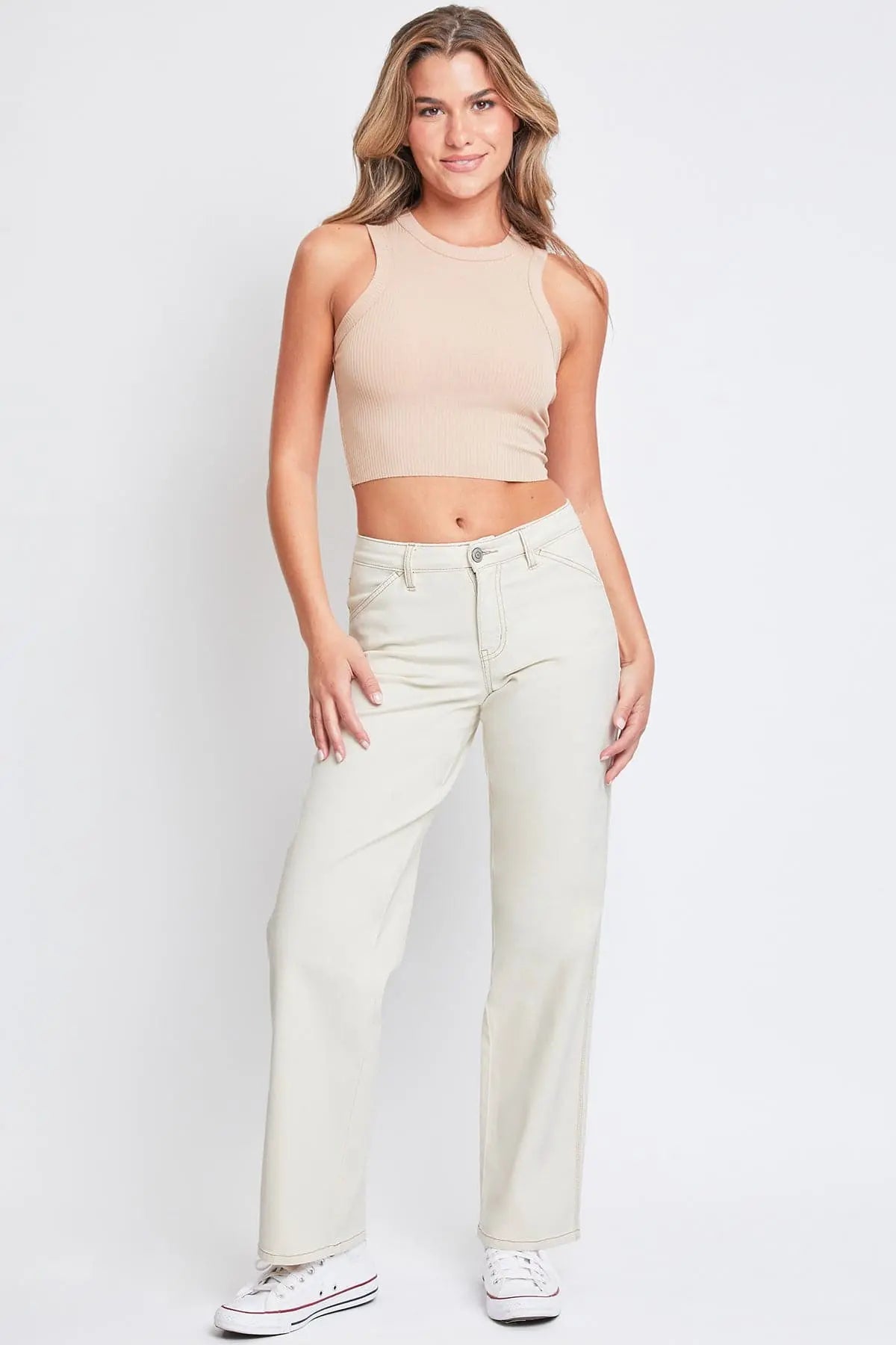 Women's High Rise Carpenter Straight  Pants YMI JEANS