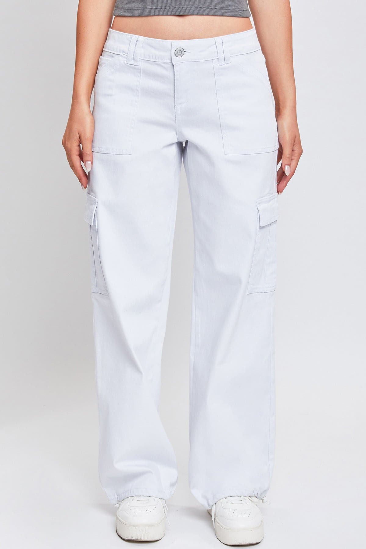 Women's Cargo Jeans with Bungee Hem YMI JEANS