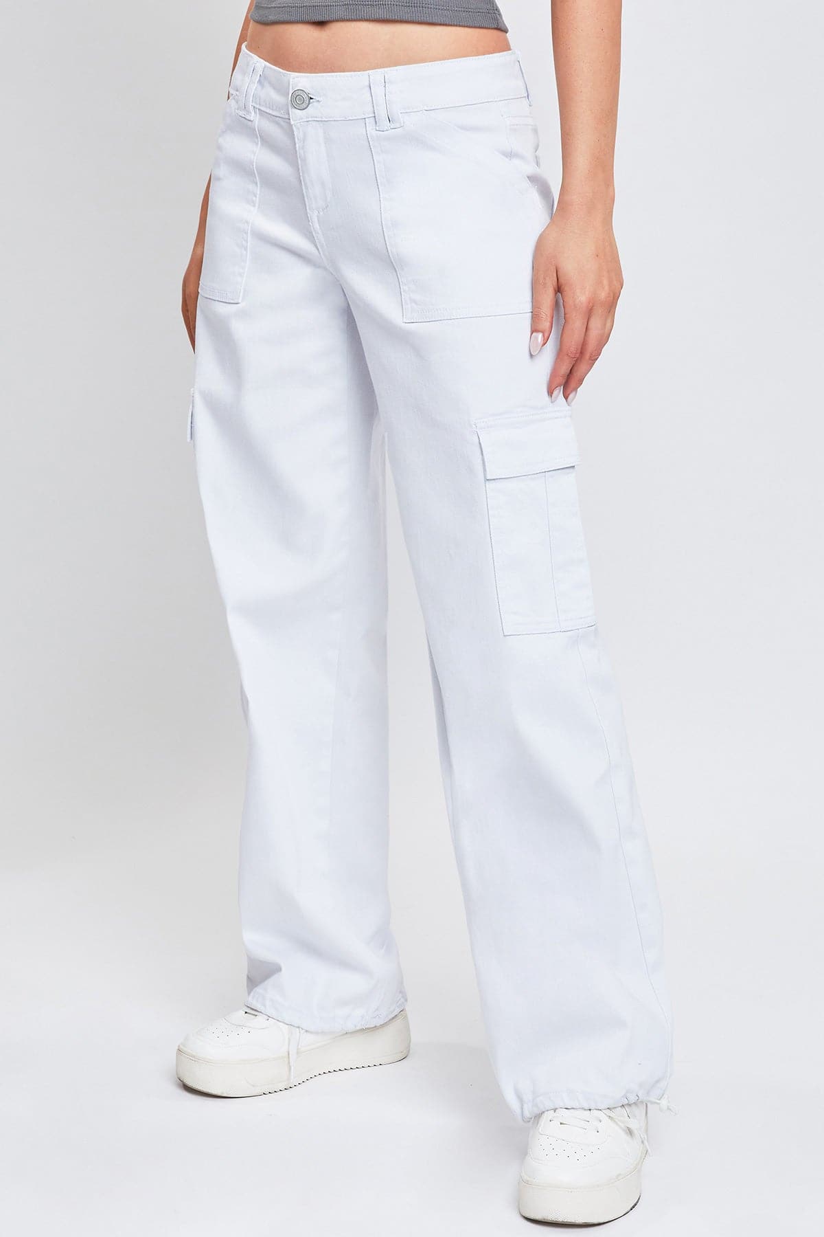 Women's Cargo Jeans with Bungee Hem YMI JEANS
