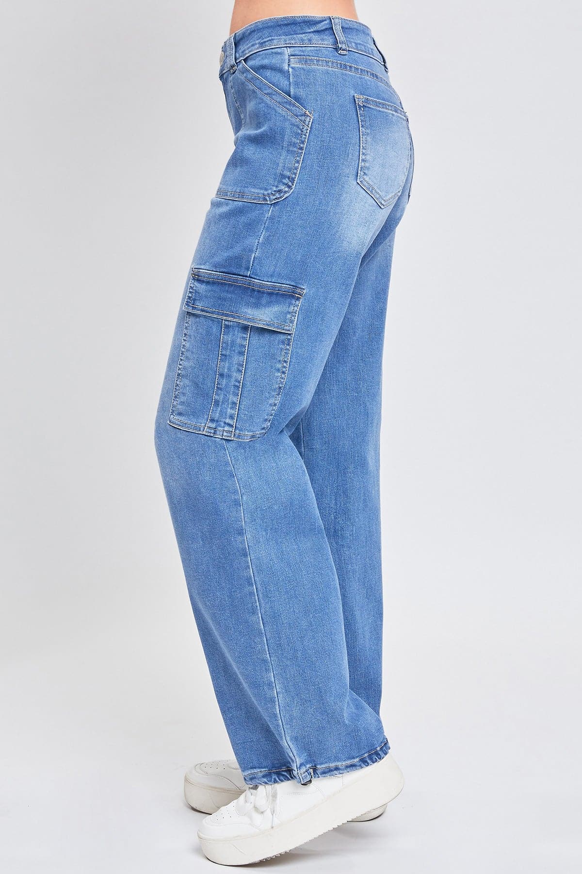 Women's Cargo Jeans with Bungee Hem YMI JEANS