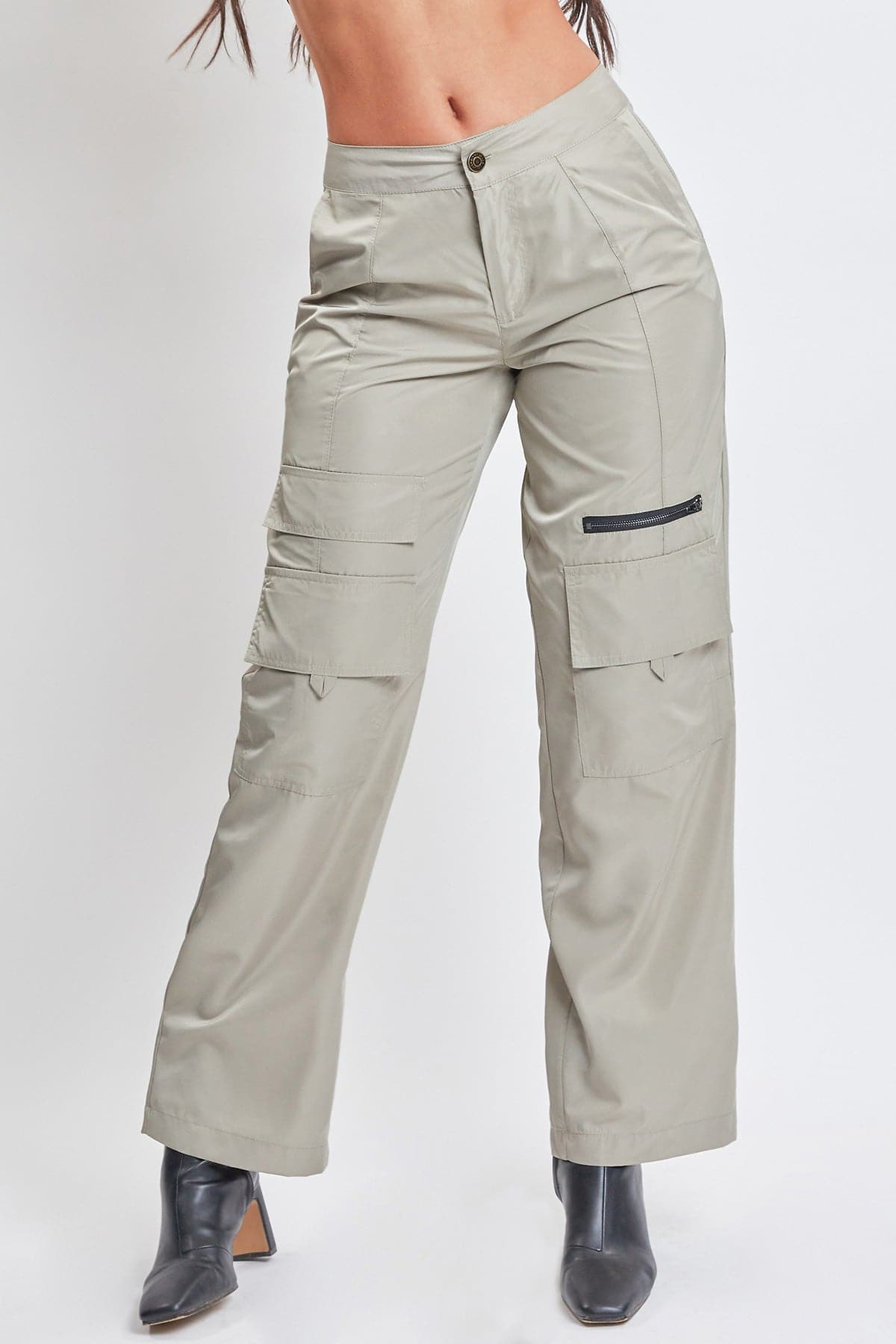 Women's Nylon Cargo Pants YMI JEANS