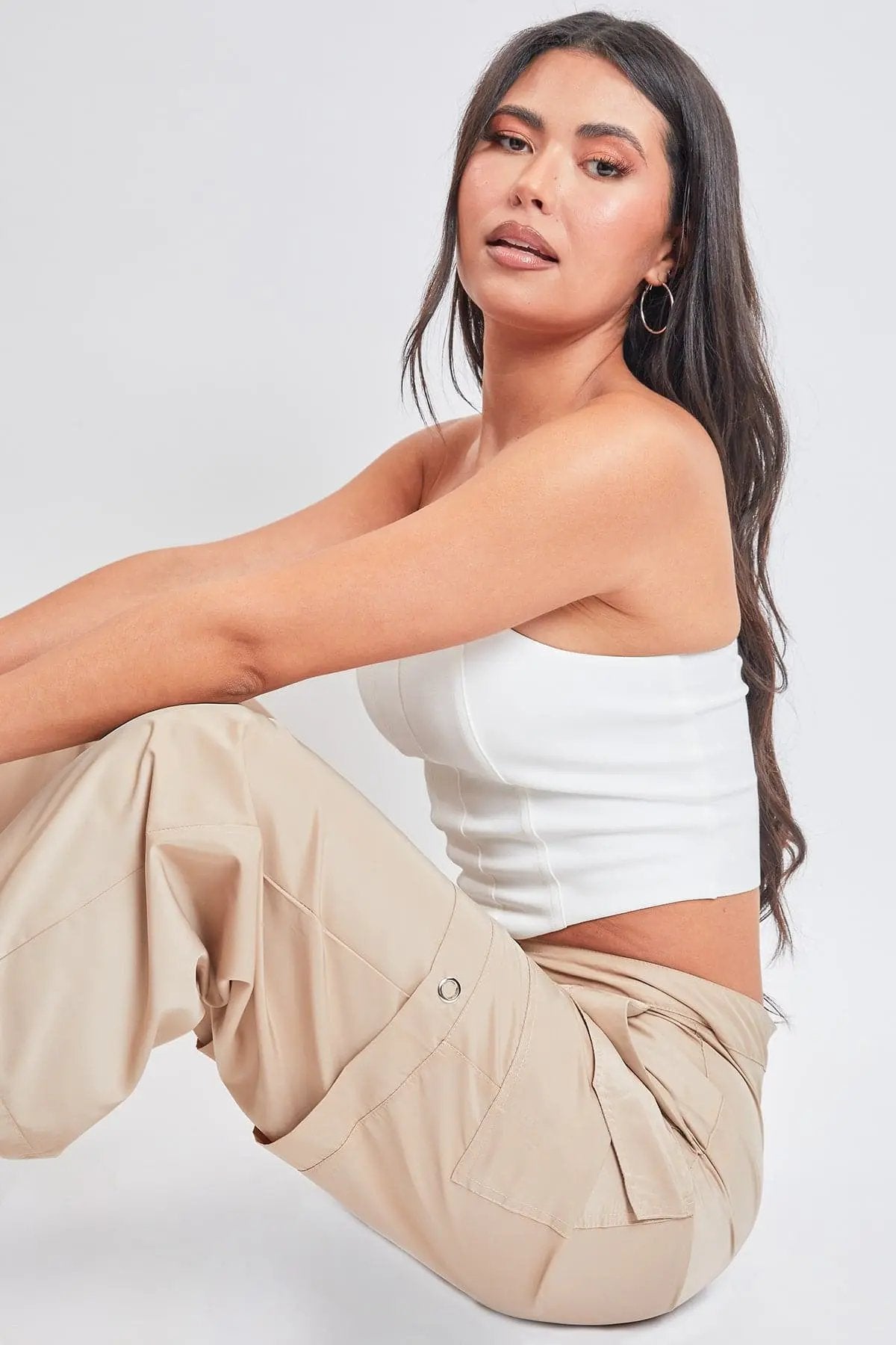 YMI Jeans: Bungee Hem Cargo Pants - Love Salve