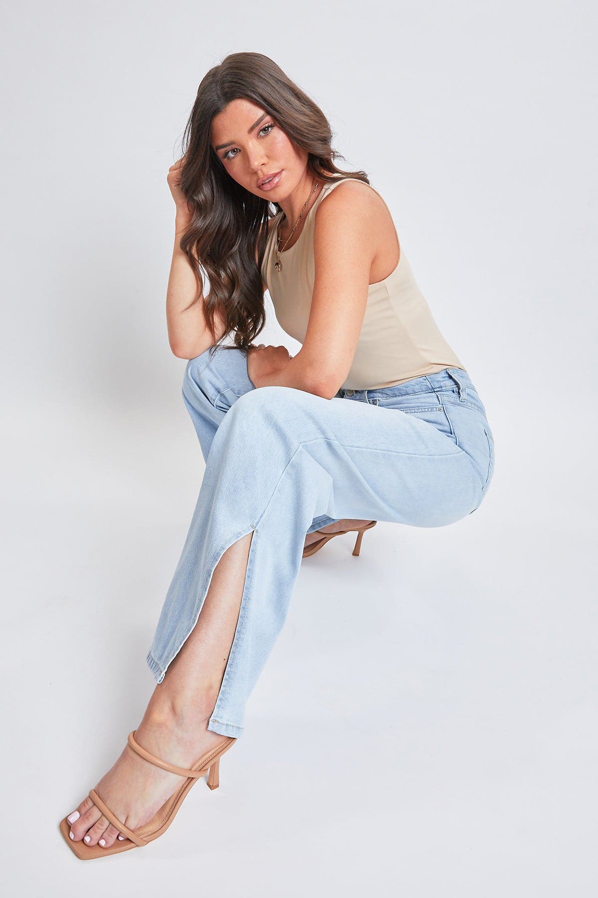 Women’s Dream 90s Straight  Slit Jeans YMI JEANS