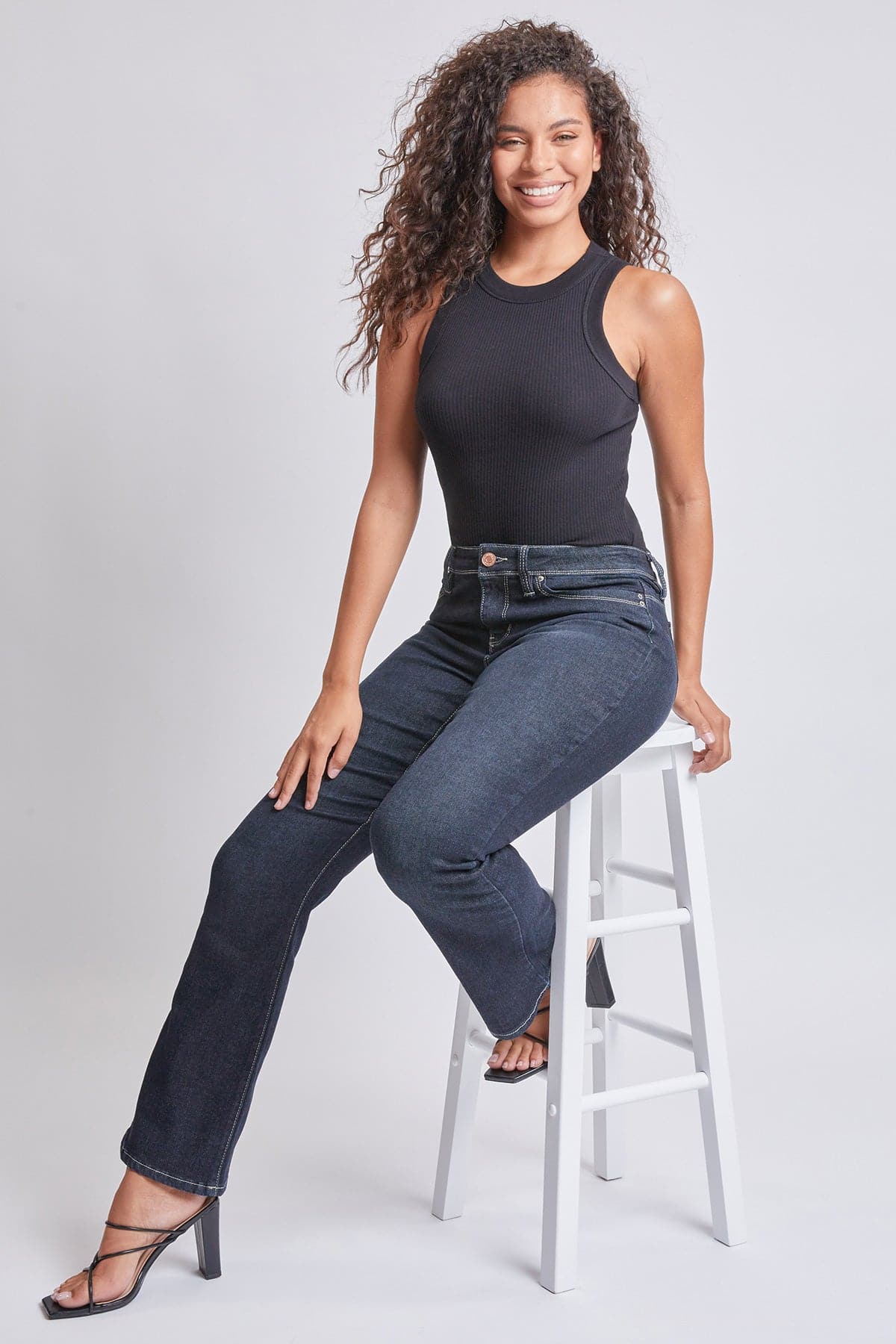 Women’s Sustainable WannaBettaButt Mid Rise Bootcut Jeans YMI JEANS