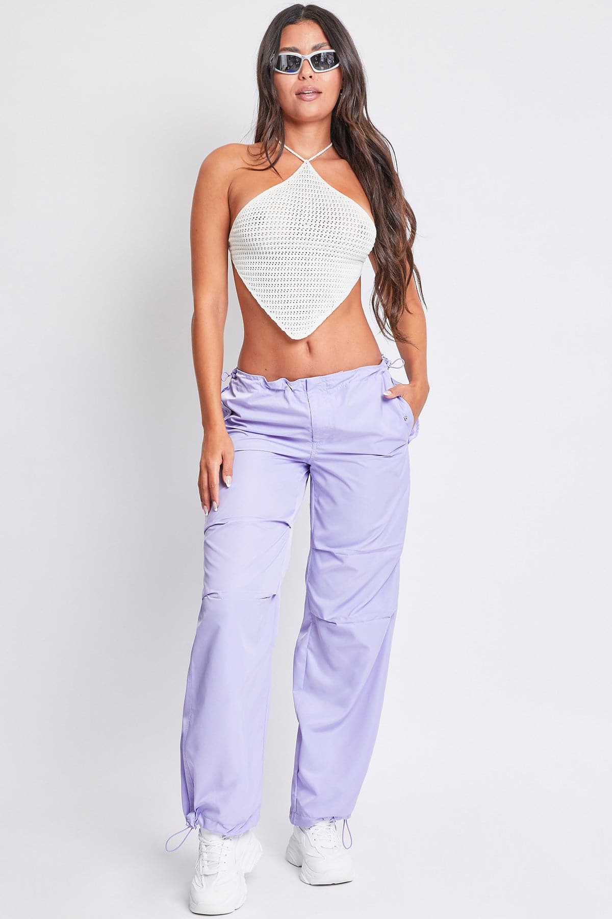 Women's Relaxed Nylon Parachute Pants YMI JEANS