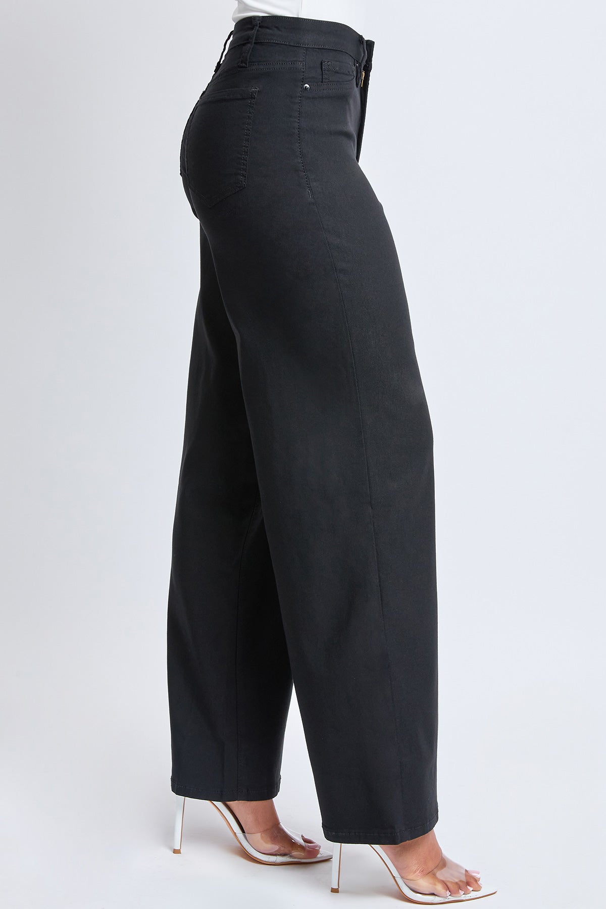 Relaxed fit of YMI JEANS Women's Wide Leg Pants. See the comfortable, flowing design.
