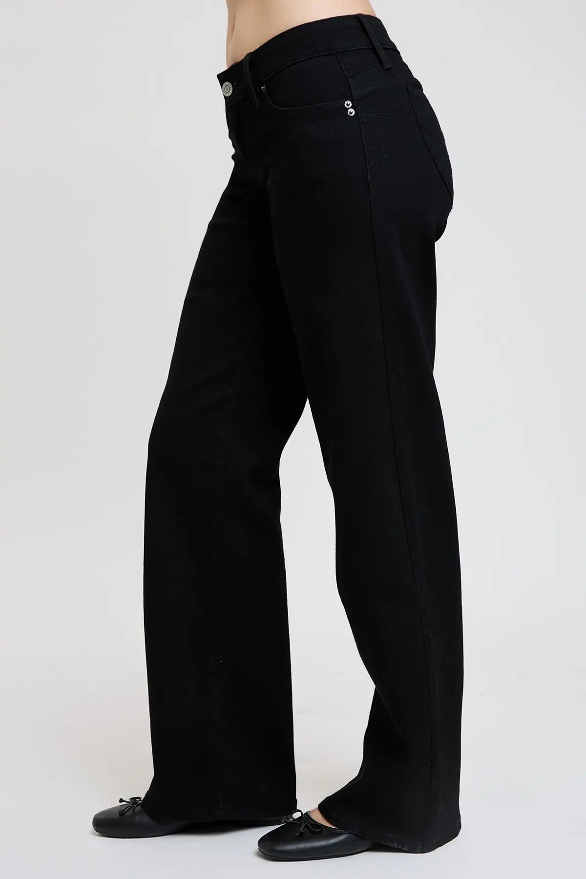 Women's Luxe Low Rise WannaBettaButt Wide Leg Jeans YMI JEANS