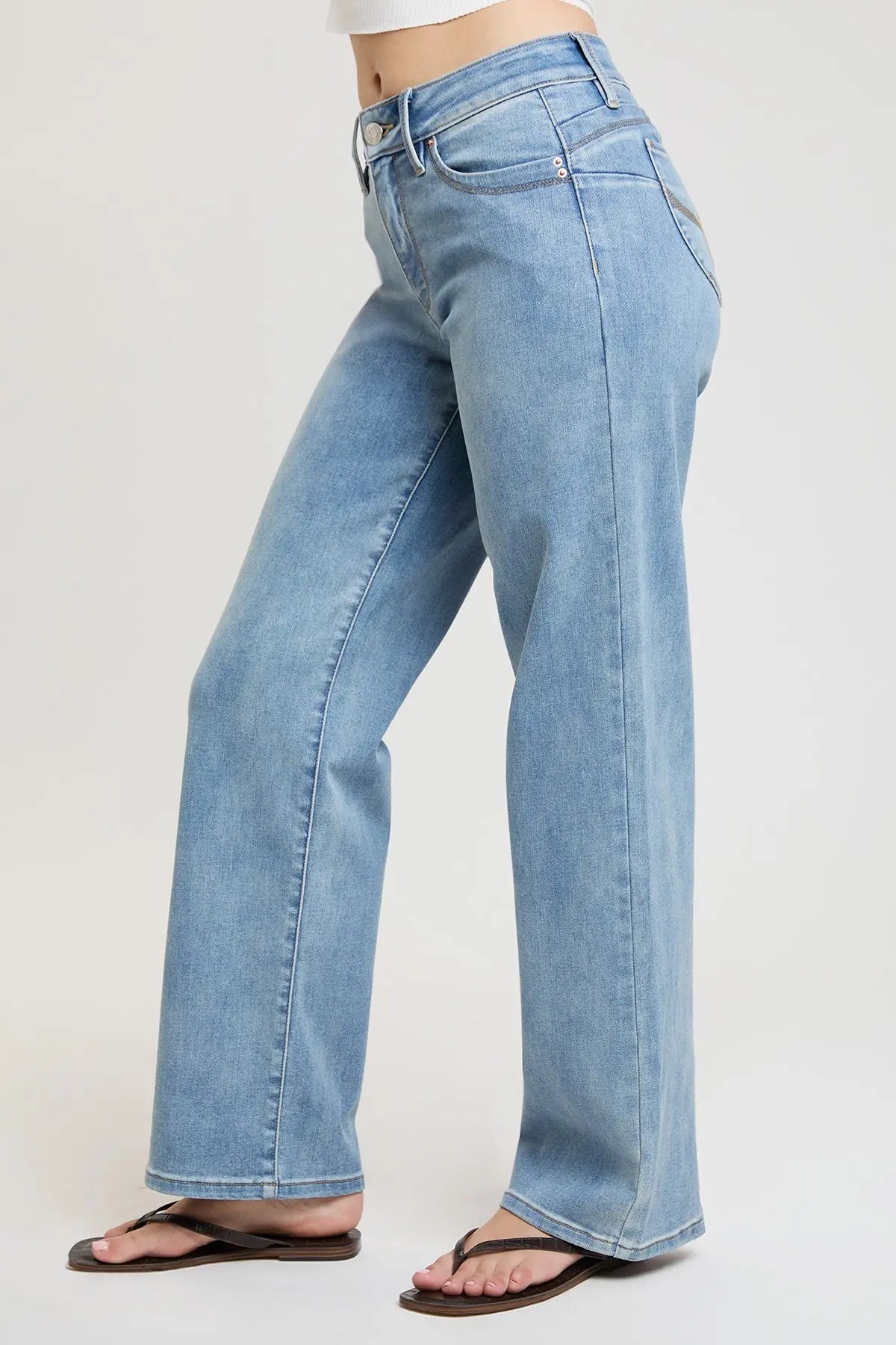 Women's Luxe High Rise WannaBettaButt Straight  Jeans YMI JEANS