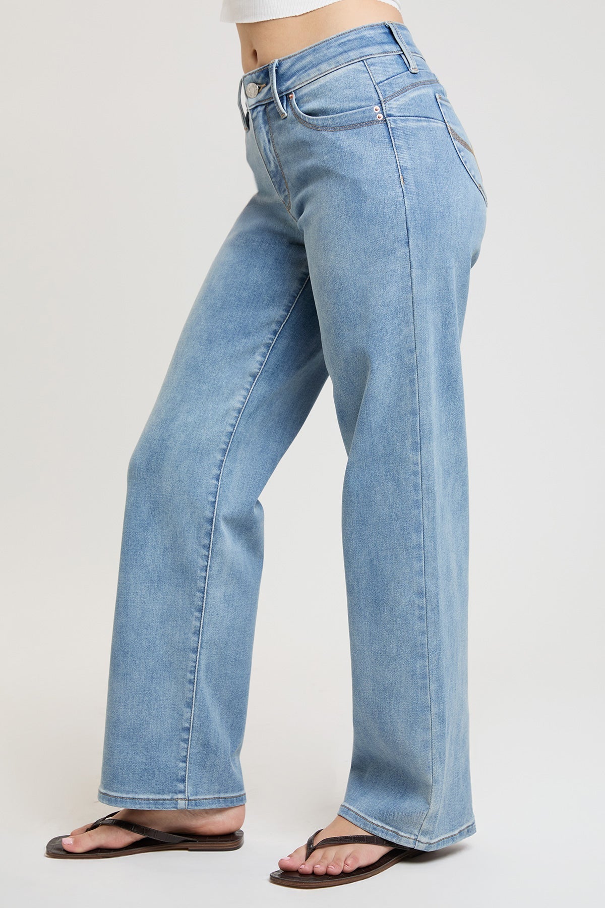 Women's Luxe High Rise WannaBettaButt Straight  Jeans YMI JEANS