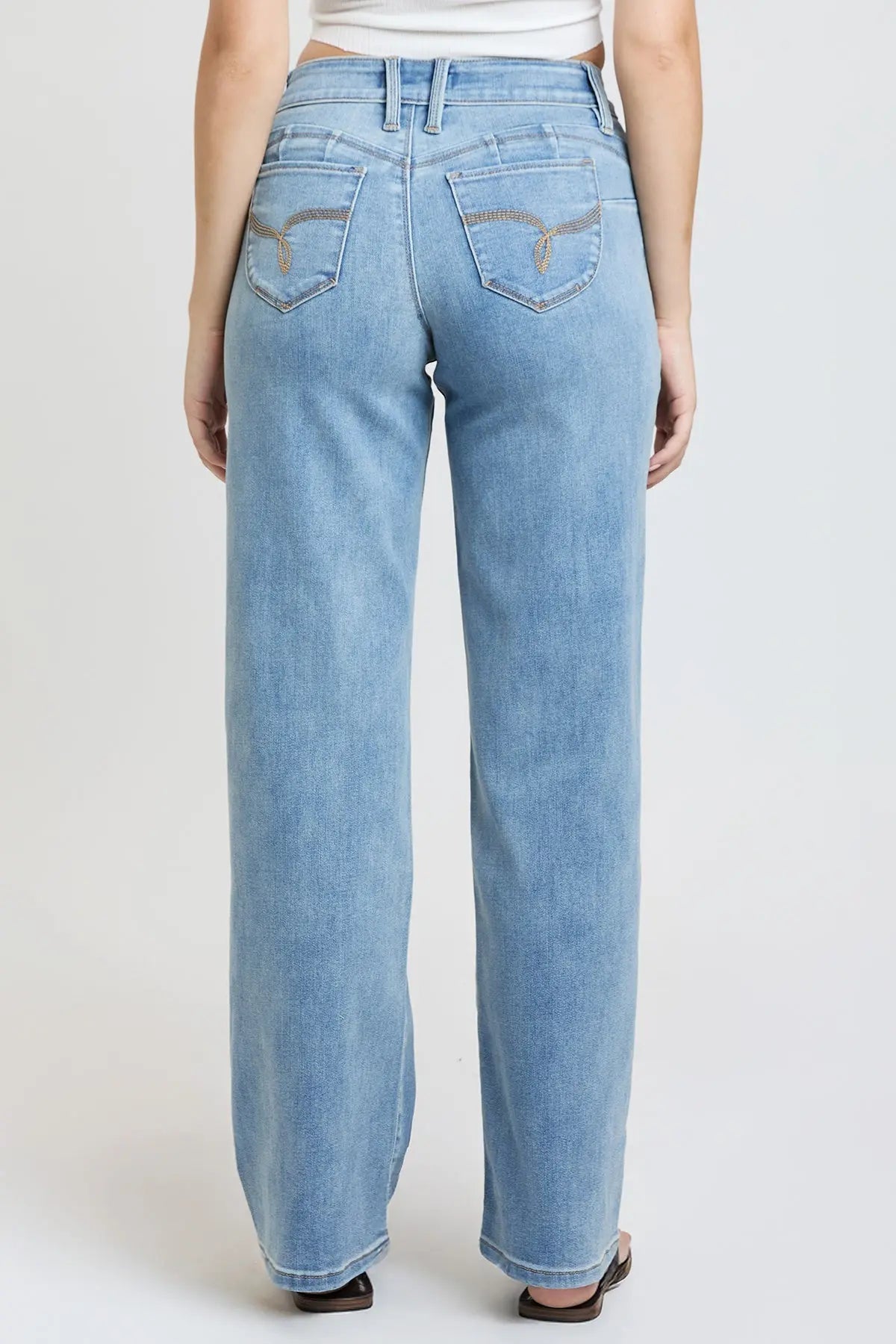 Women's Luxe High Rise WannaBettaButt Straight  Jeans YMI JEANS