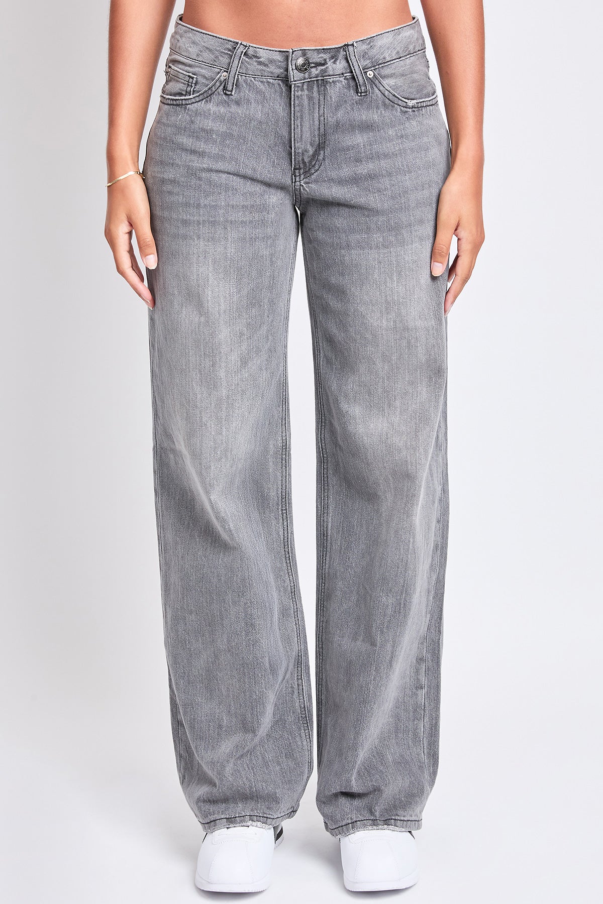 Women's Low Rise Wide Leg Rigid Jeans YMI JEANS