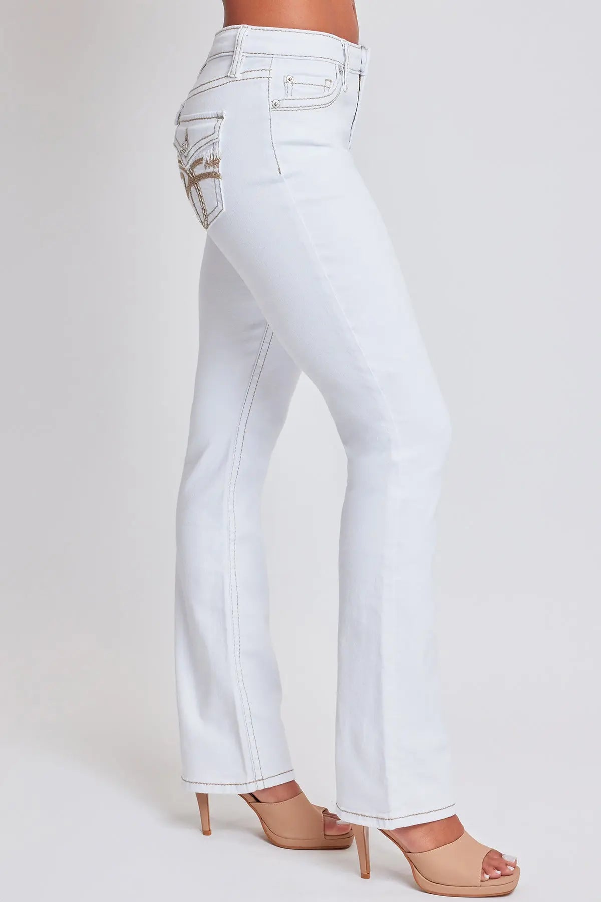 Women’s Premium Heavy Stitch Mid-Rise Bootcut Jeans YMI JEANS