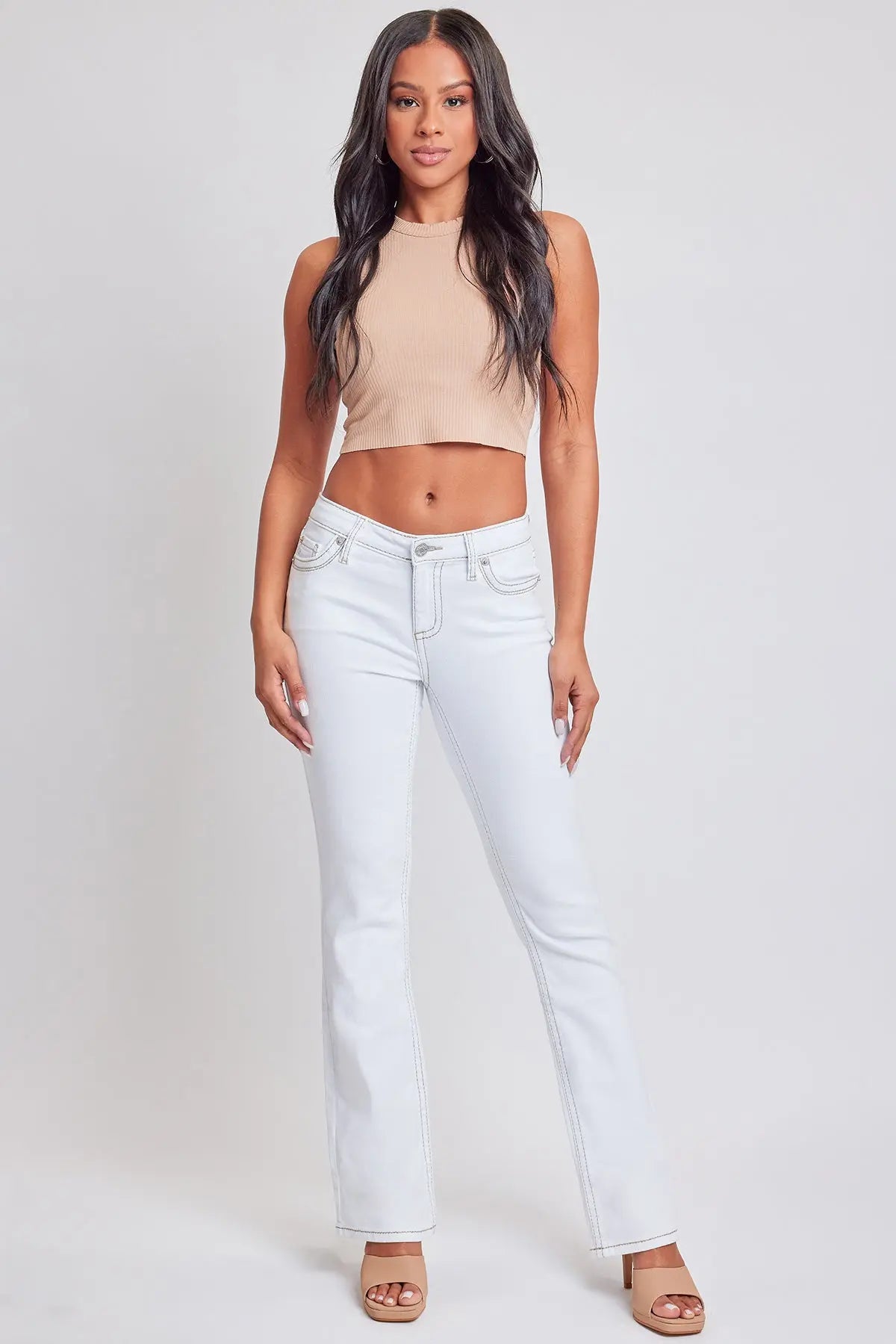 Women’s Premium Heavy Stitch Mid-Rise Bootcut Jeans YMI JEANS