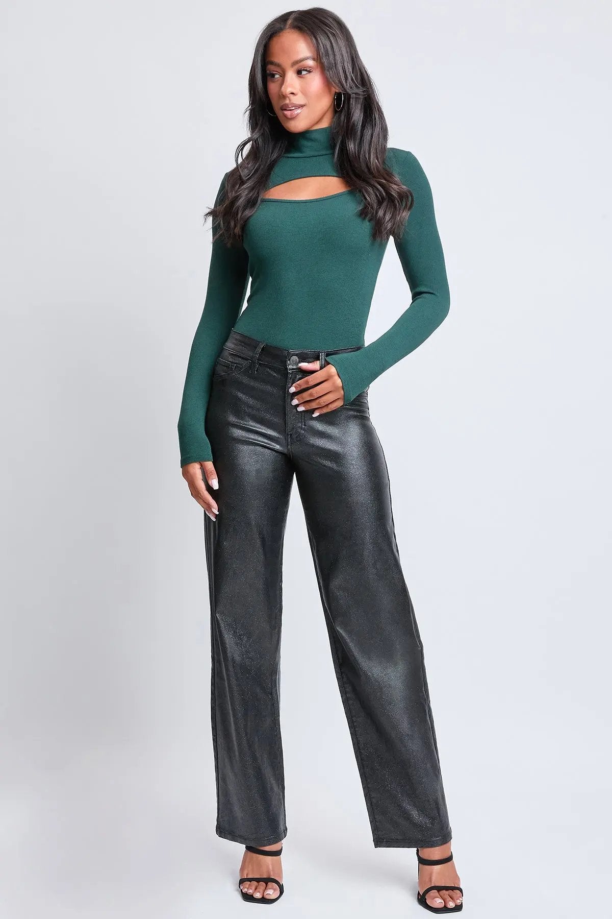 Women's Hyperstretch Straight  Metallic Pant - Love Salve