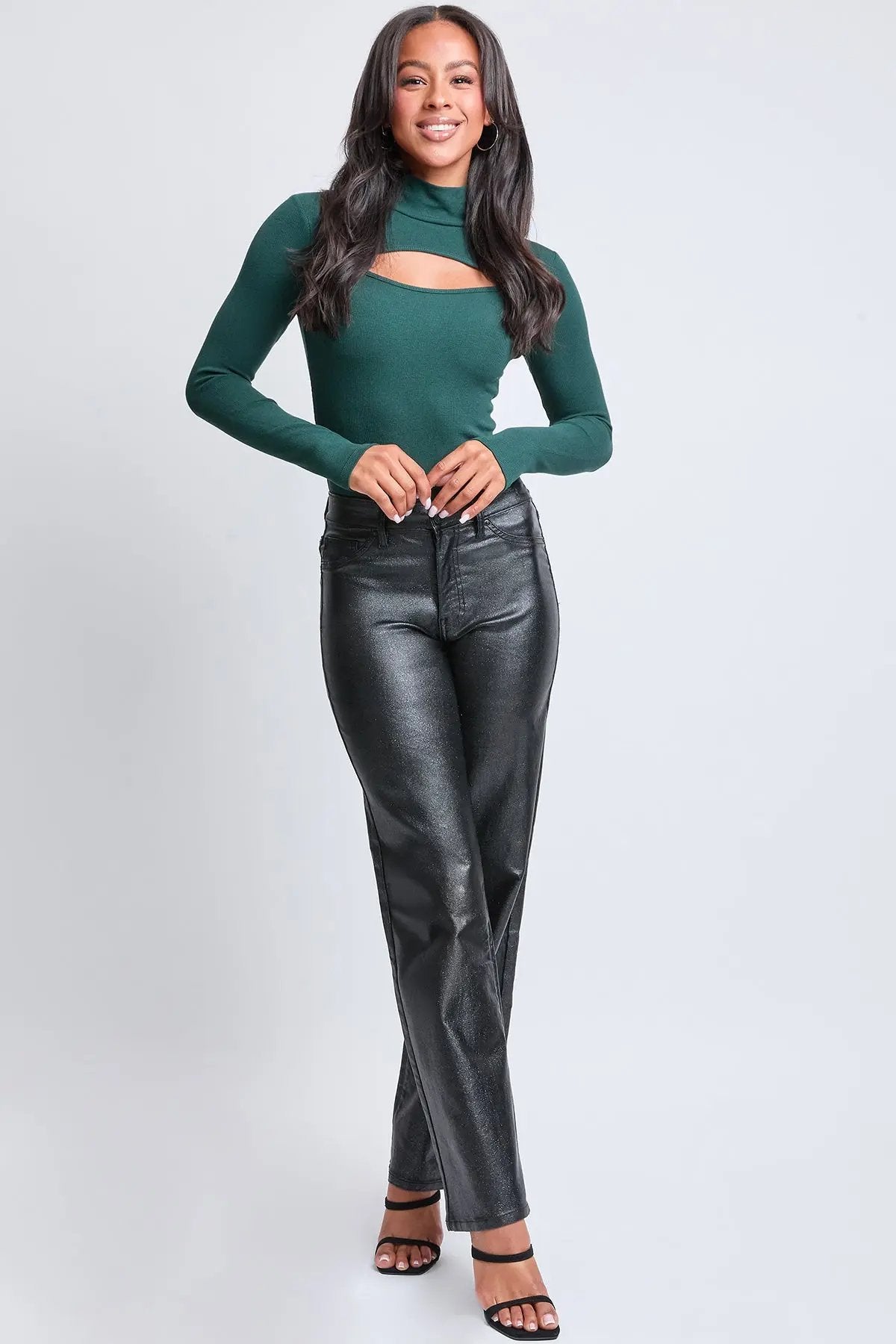 Women's Hyperstretch Straight  Metallic Pant - Love Salve