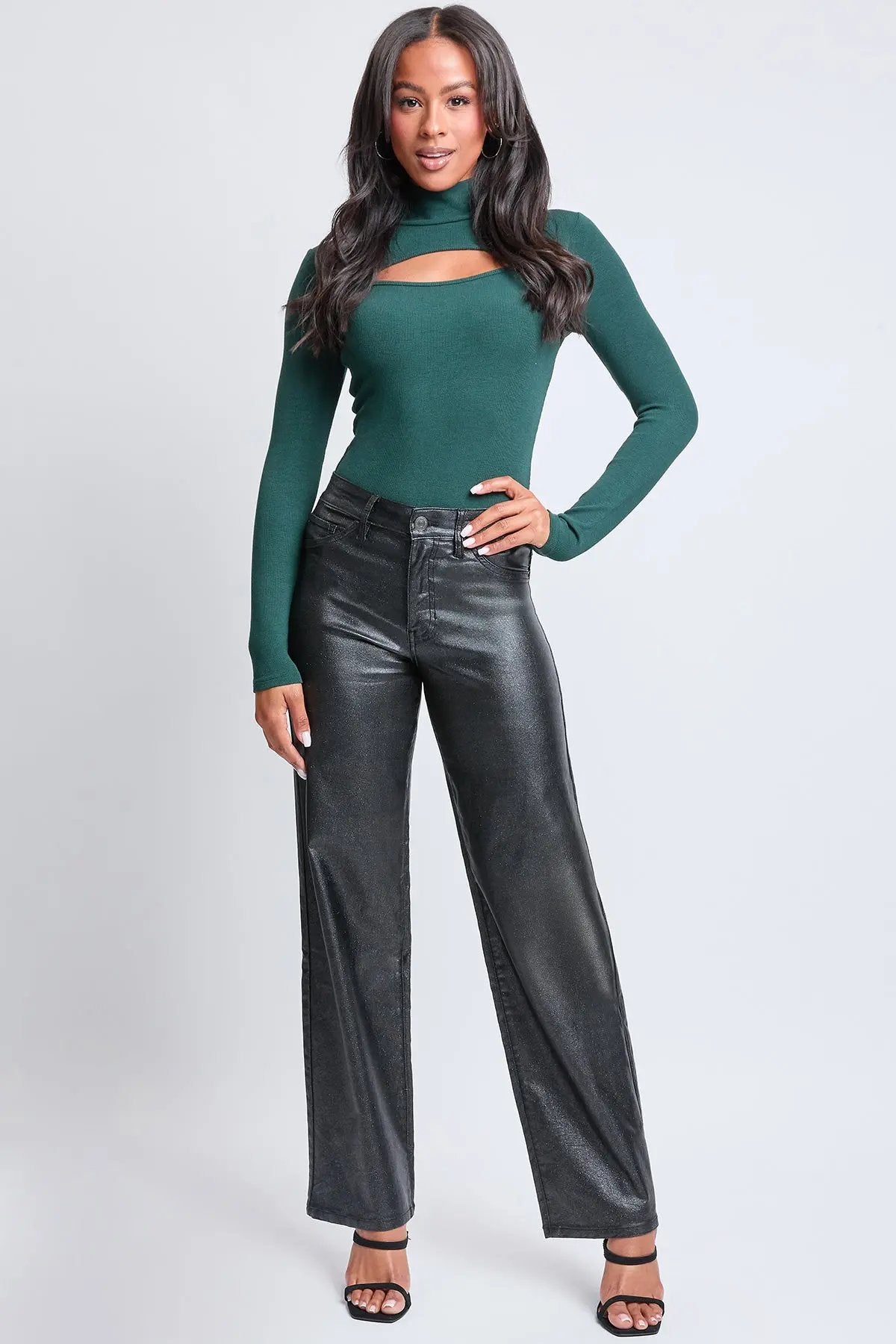 Women's Hyperstretch Straight  Metallic Pant - Love Salve