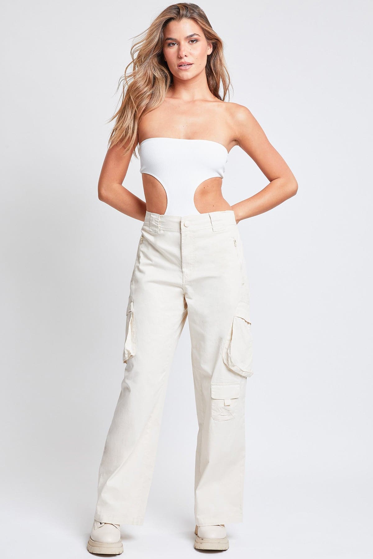 Women’s High-Rise Relaxed All Day Cargo Pants YMI JEANS