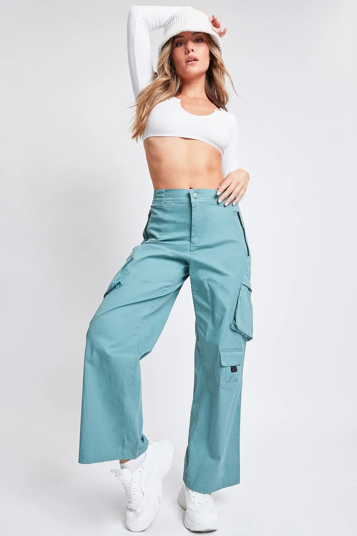 Women’s High-Rise Relaxed All Day Cargo Pants YMI JEANS
