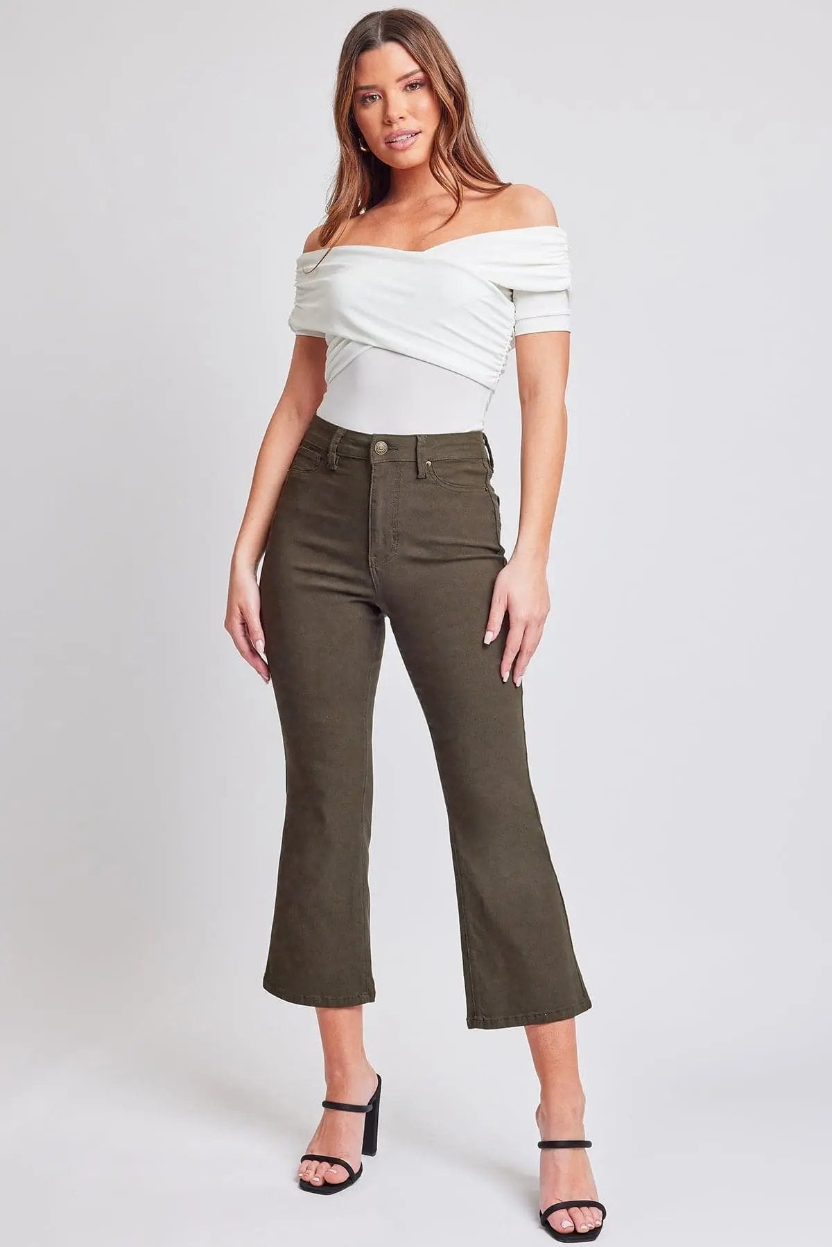 Women's Hyperstretch Cropped Kick Flare  Pants - Love Salve