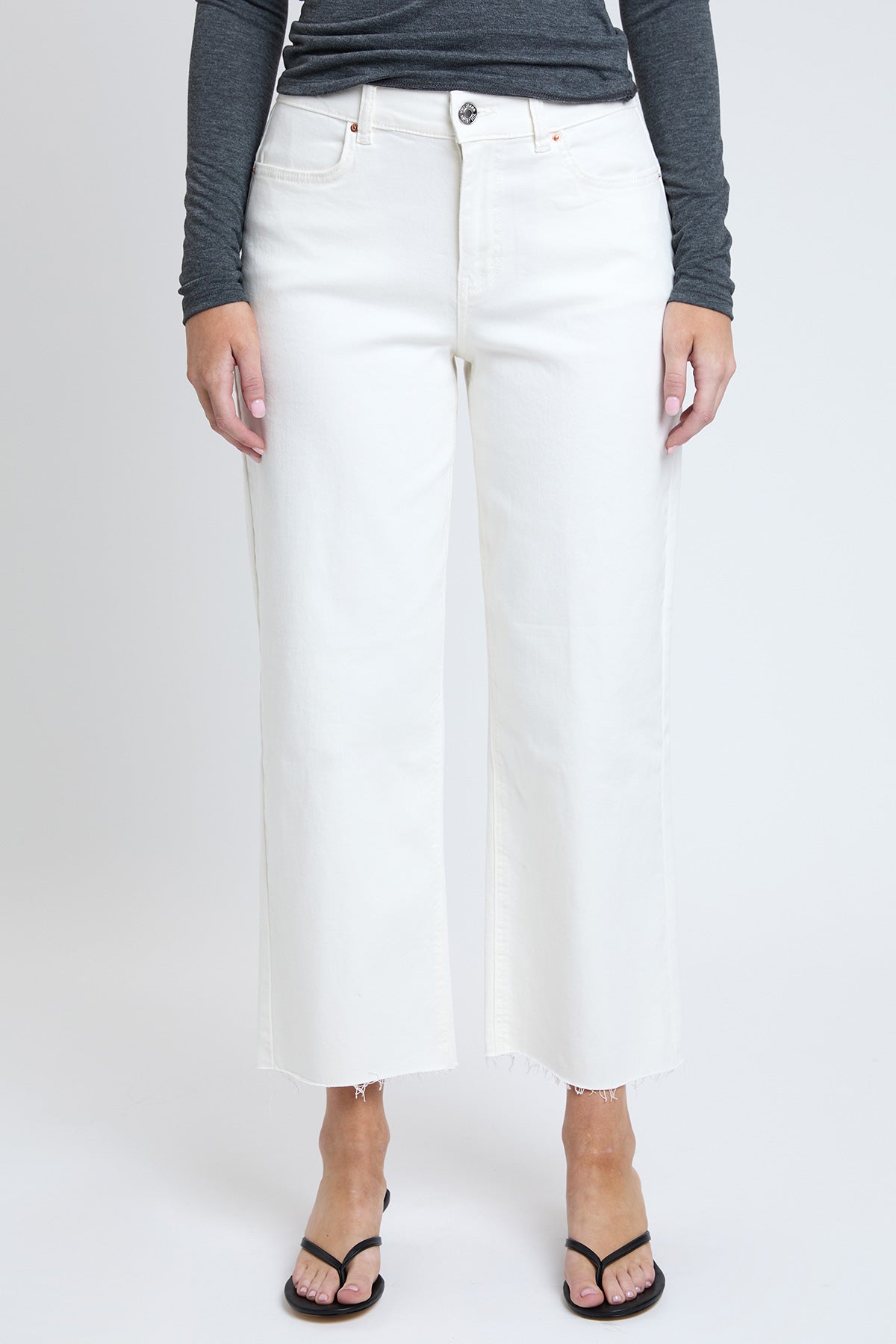 Pants Women's Cropped Trouser Jeans Wide Leg Fit