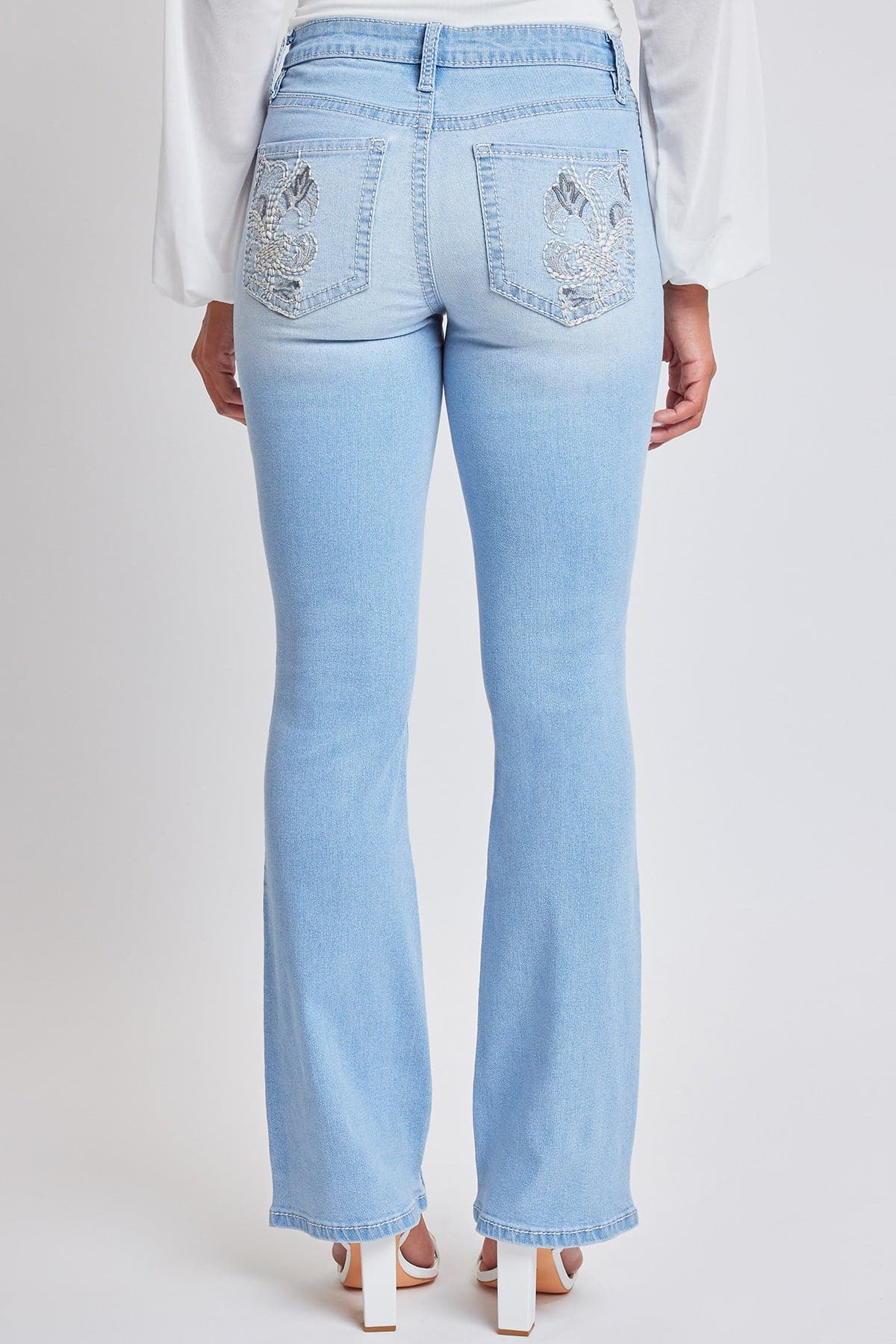 Women's Heavy Stitch Mid Rise Bootcut w/ Embroidery YMI JEANS