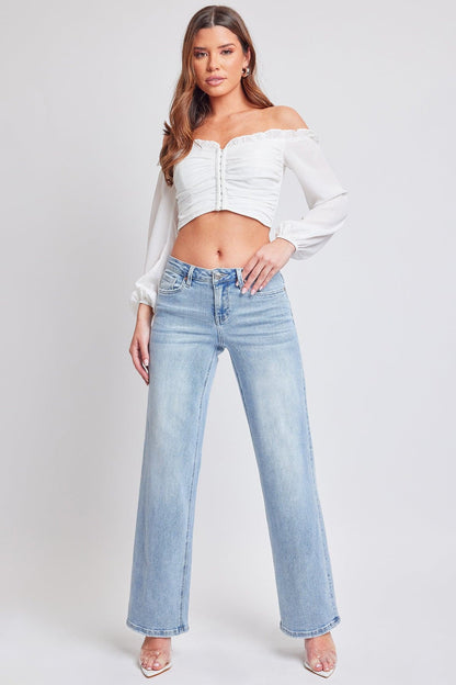 YMI JEANS: Luxe Wide Leg Stretch Jeans