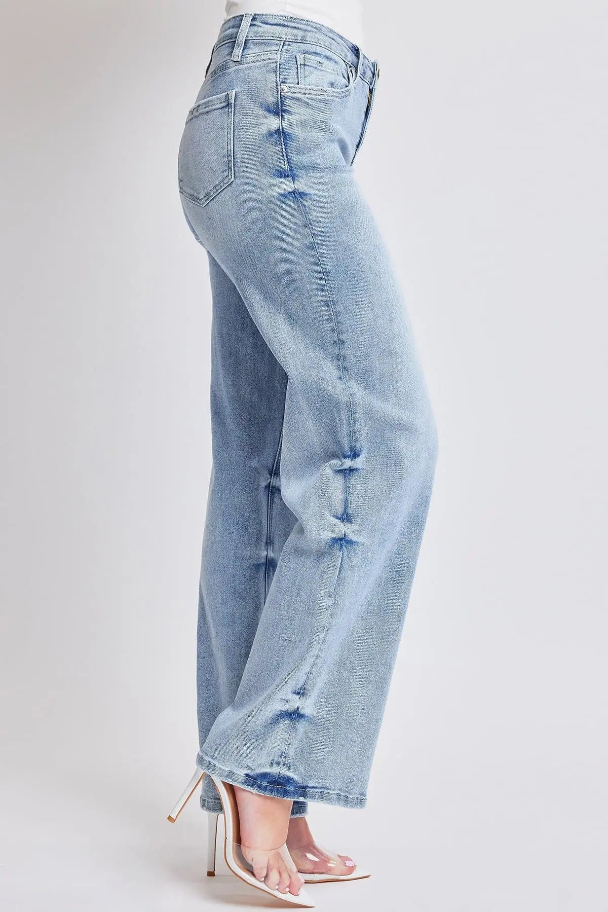 Women's Luxe Mid Rise Wide Leg Jeans YMI JEANS