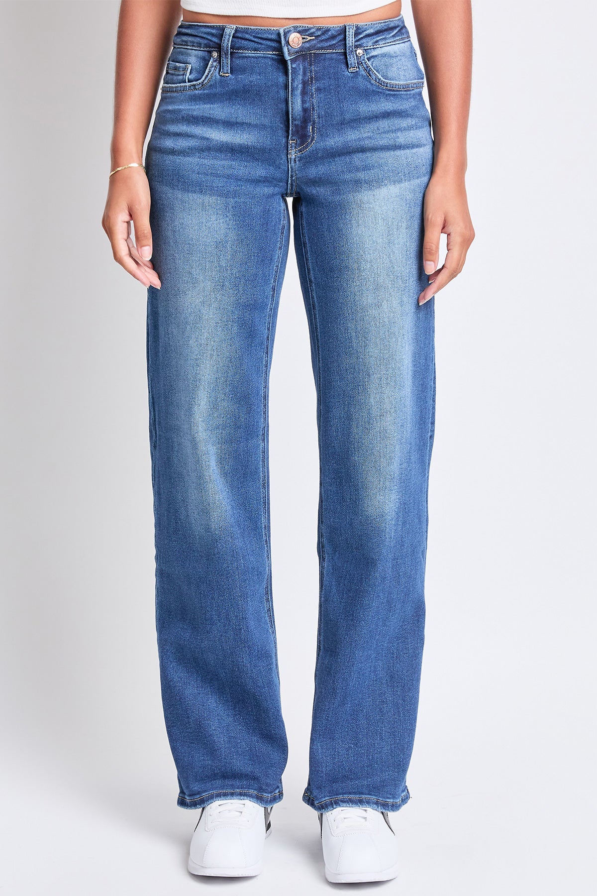 YMI JEANS: Luxe Wide Leg Stretch Jeans