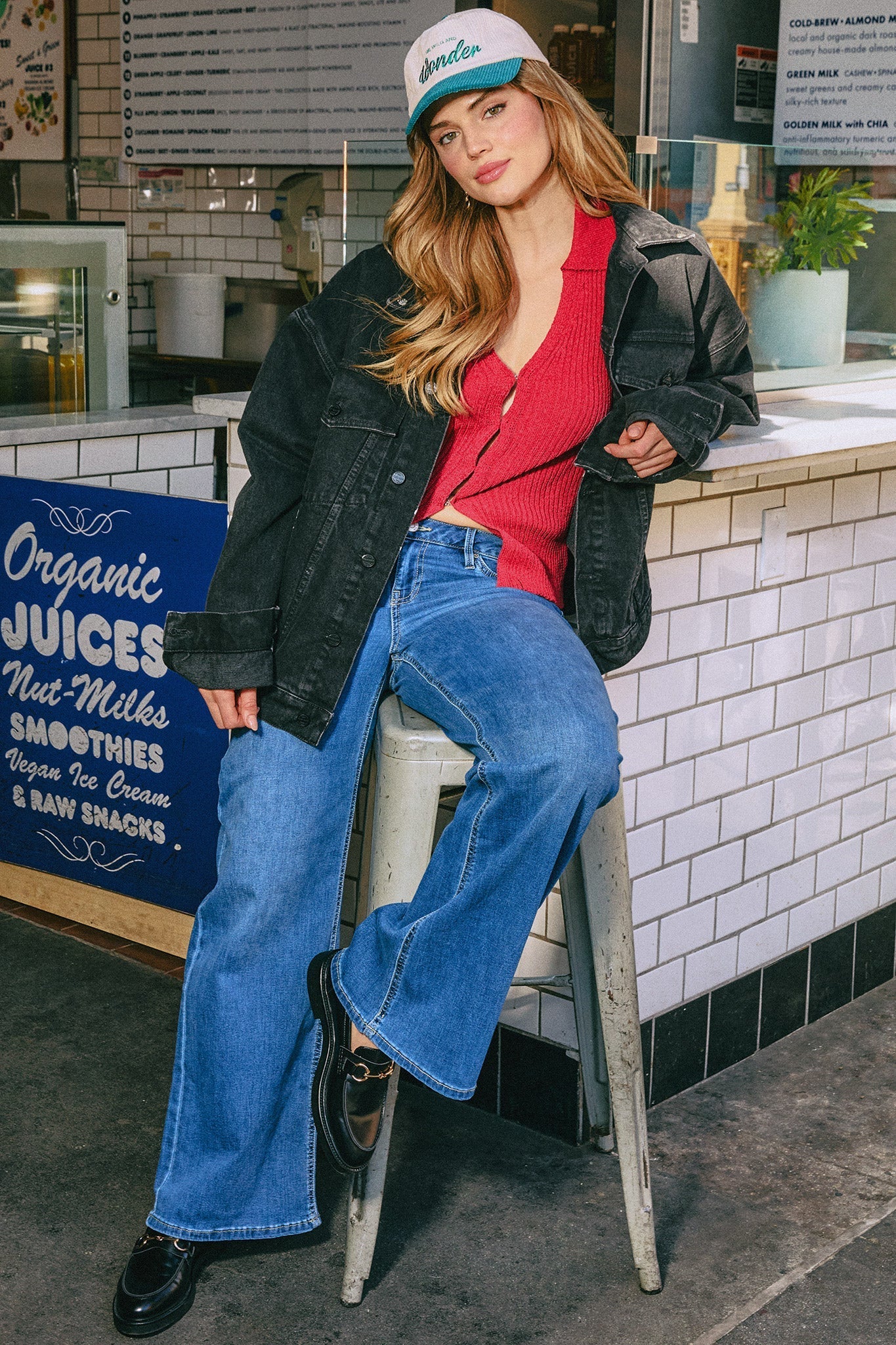 Women's Essential Low Rise Wide Leg Jeans YMI JEANS