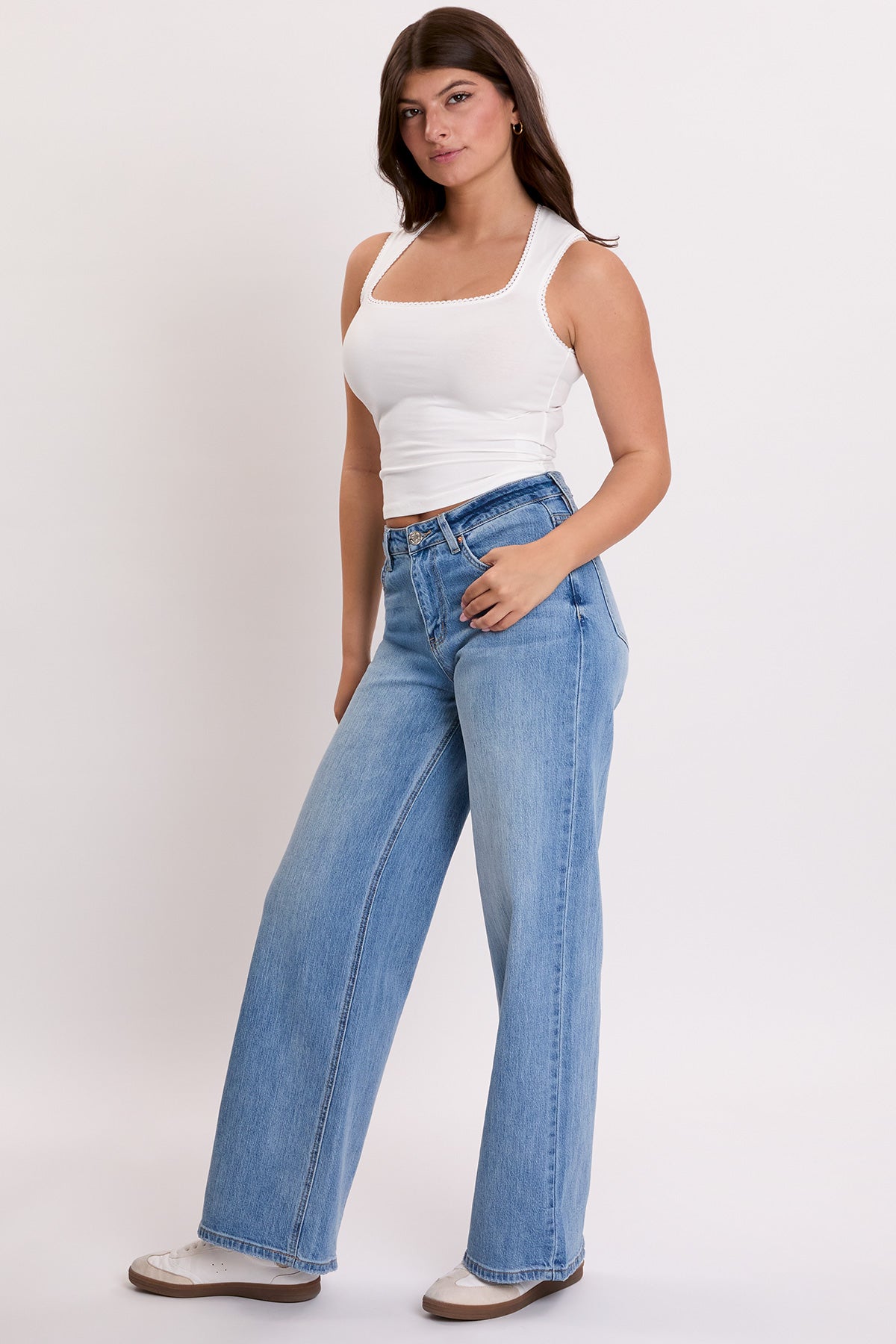 Women's Luxe Bella Wide Leg Jeans YMI JEANS