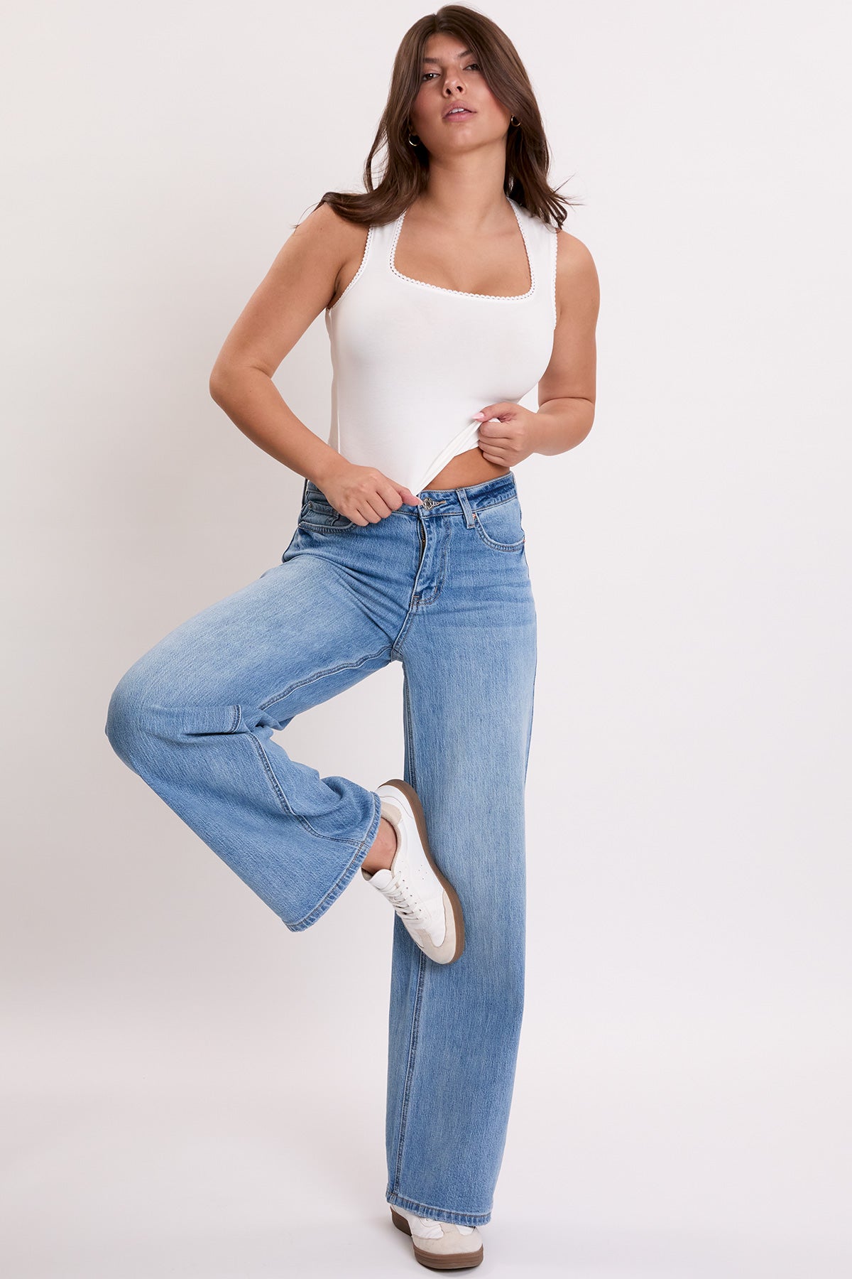 Women's Luxe Bella Wide Leg Jeans YMI JEANS