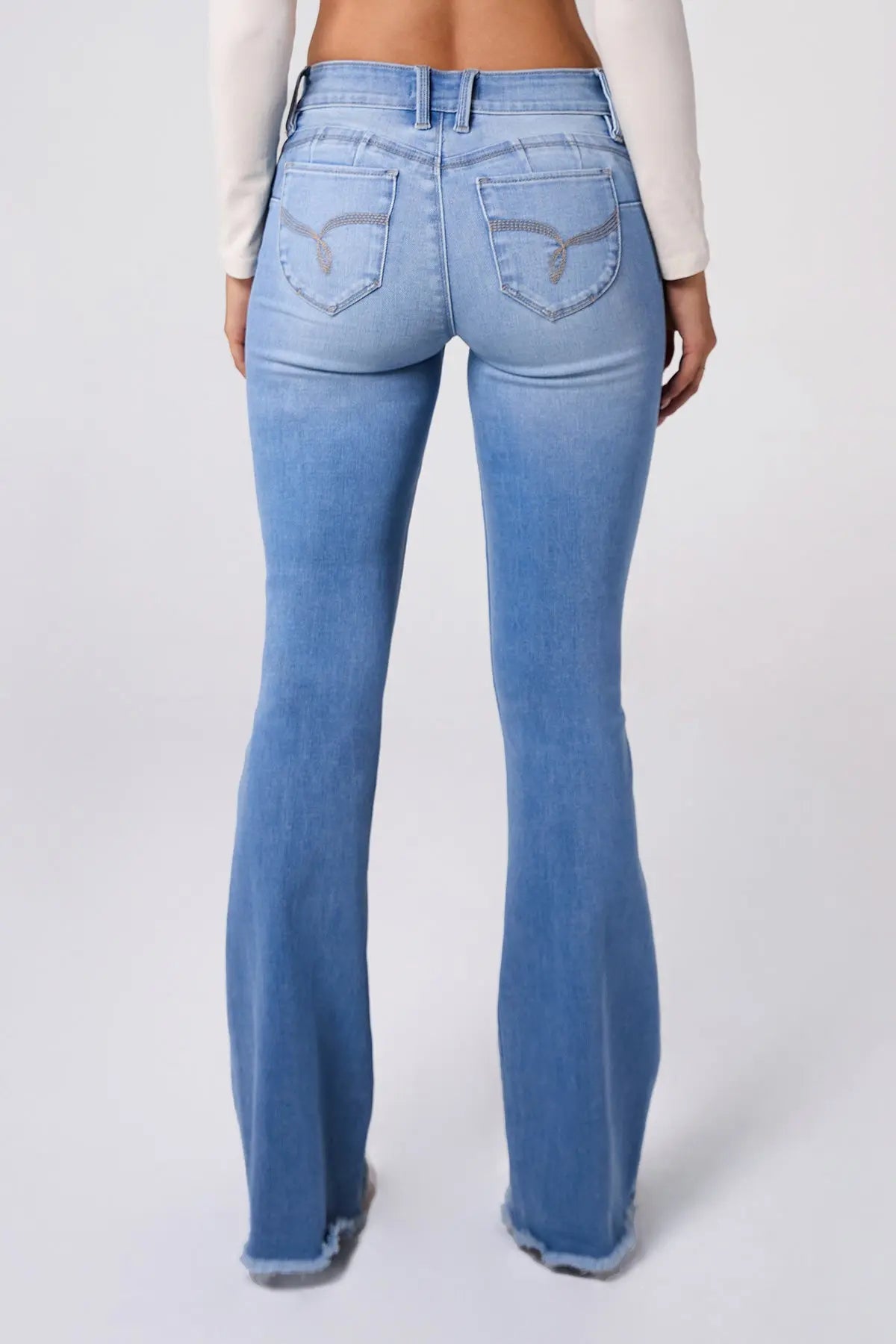 Women's Luxe High Rise WannaBettaButt Flare Jeans YMI JEANS