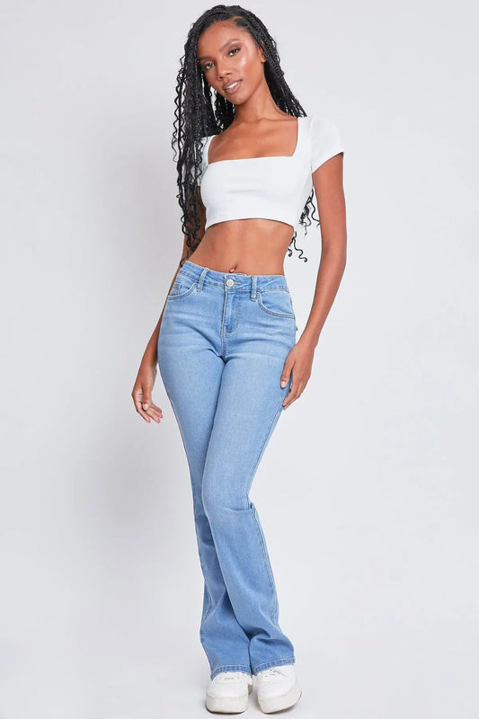 Women's Essential Mid Rise Bootcut Jeans YMI JEANS