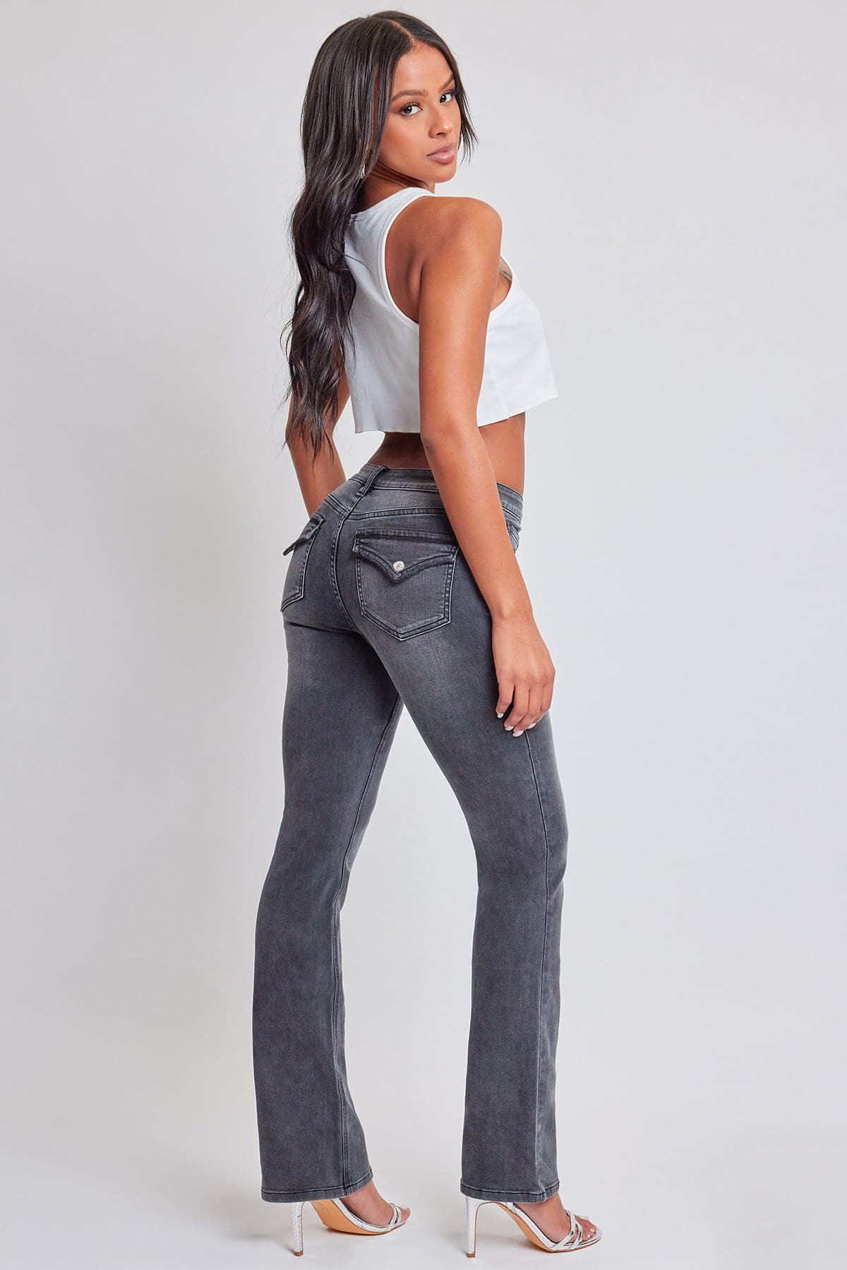 Women's Bootcut Jeans with Flap Pockets YMI JEANS