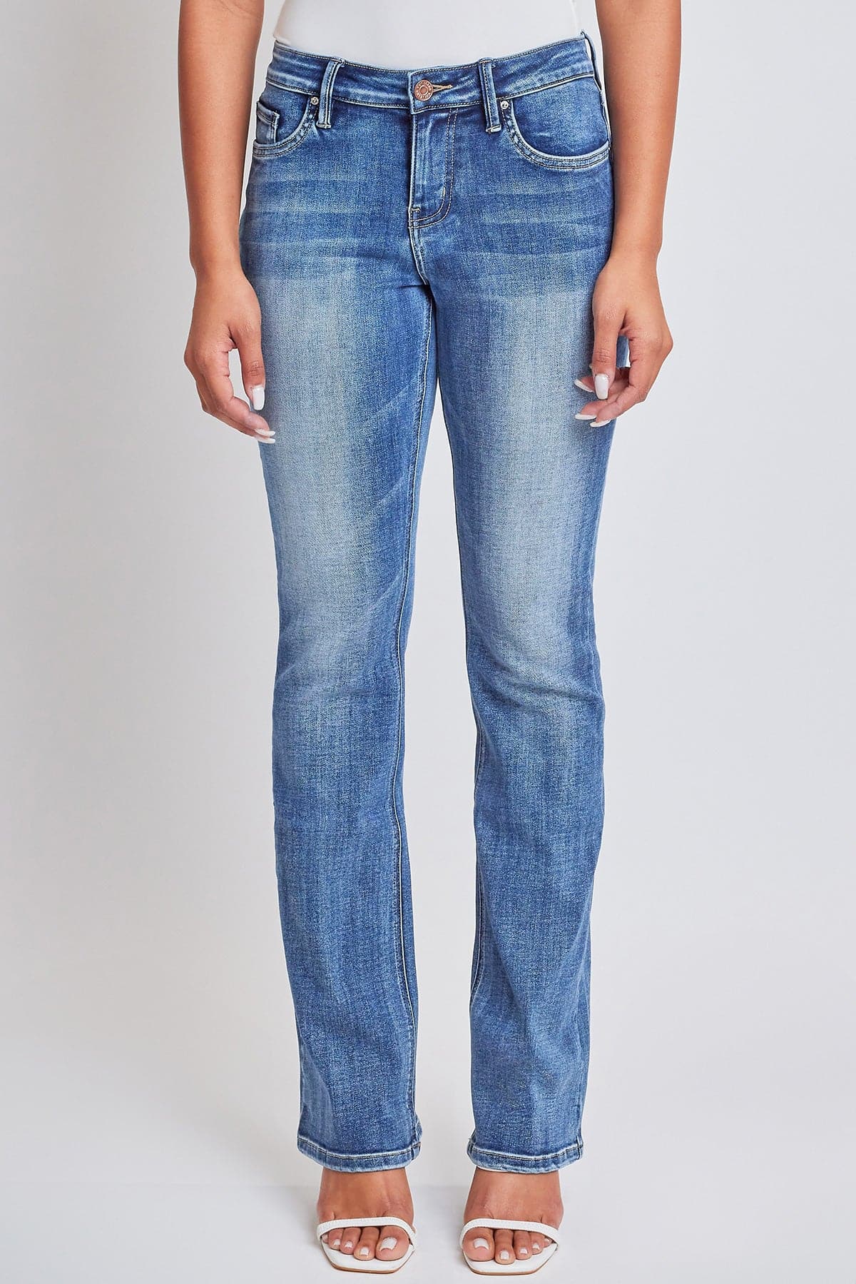 Women's Bootcut Jeans with Flap Pockets YMI JEANS