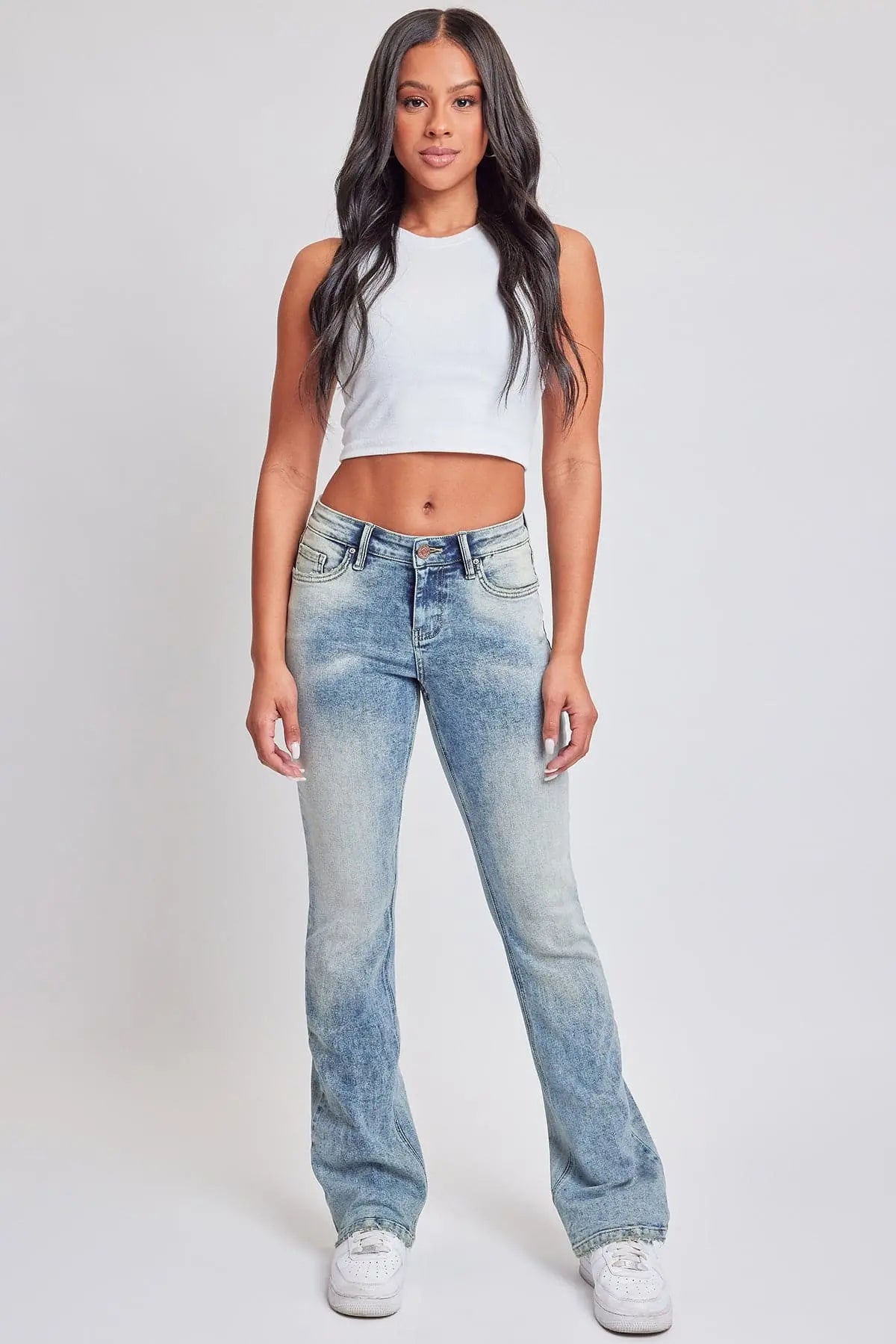 Women's Bootcut Jeans with Flap Pockets YMI JEANS