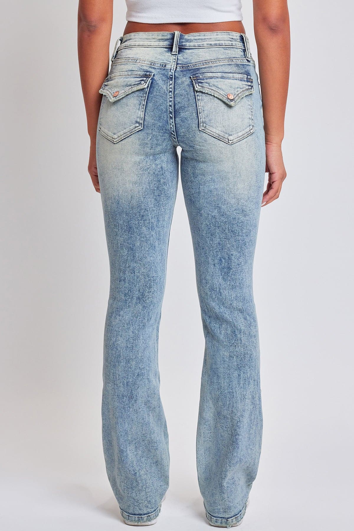Women's Bootcut Jeans with Flap Pockets YMI JEANS