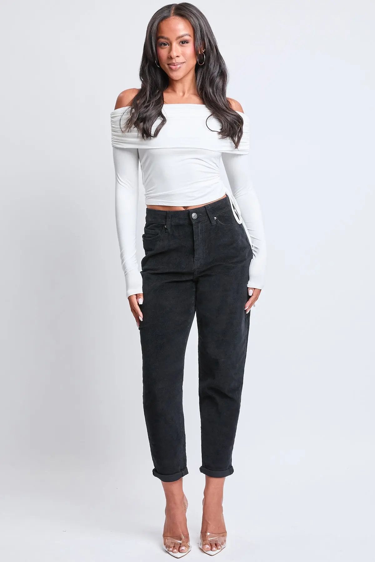 Women's Corduroy Mom Fit Pants - Love Salve