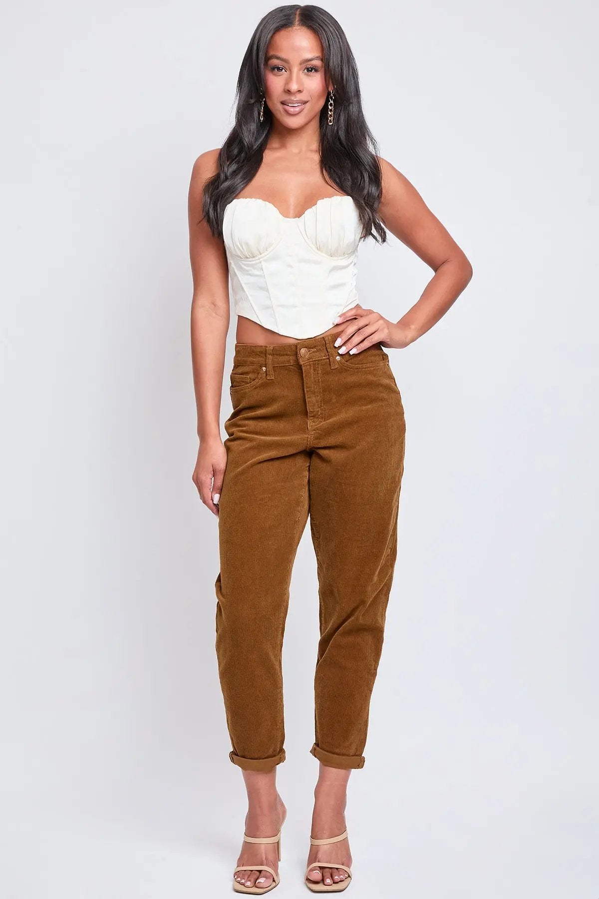 Women's Corduroy Mom Fit Pants - Love Salve