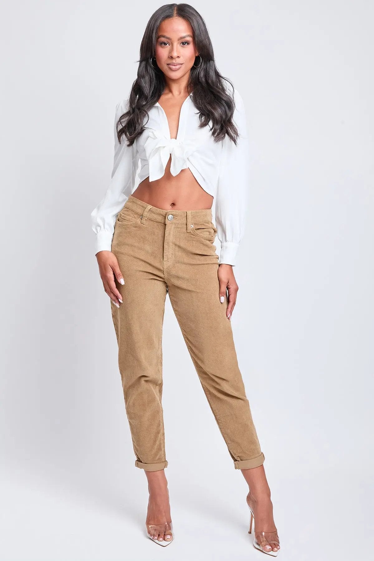 Women's Corduroy Mom Fit Pants - Love Salve