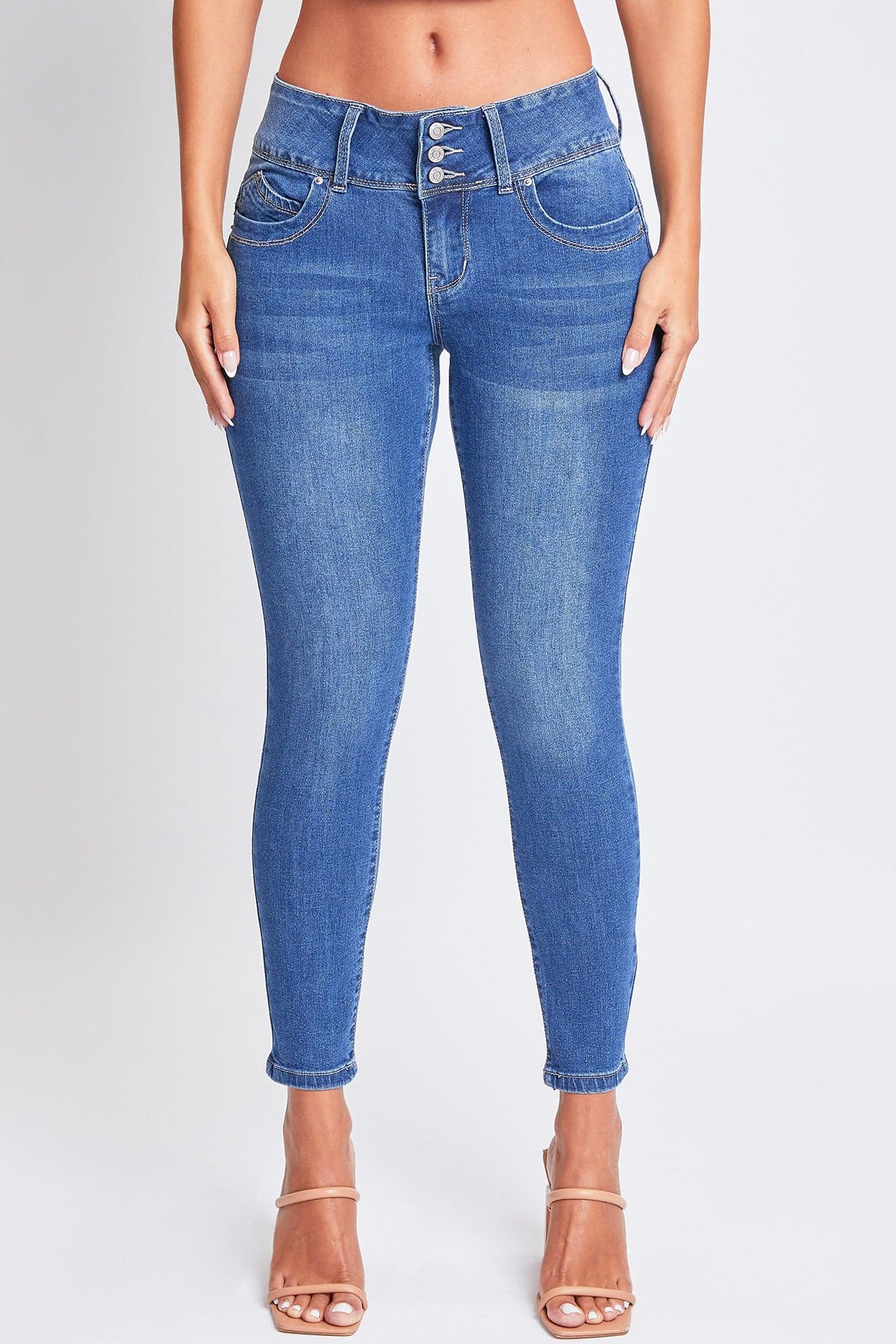 Women's Sustainable WannaBettaButt 3 Button Skinny Jeans YMI JEANS