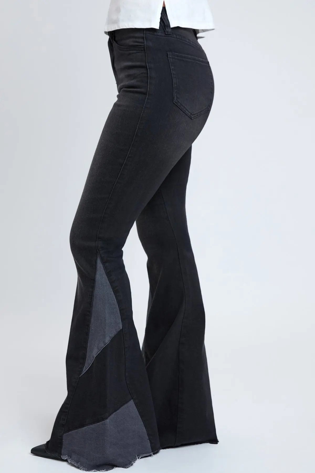 Women's Sustainable Block Panel Flare Jeans - Love Salve