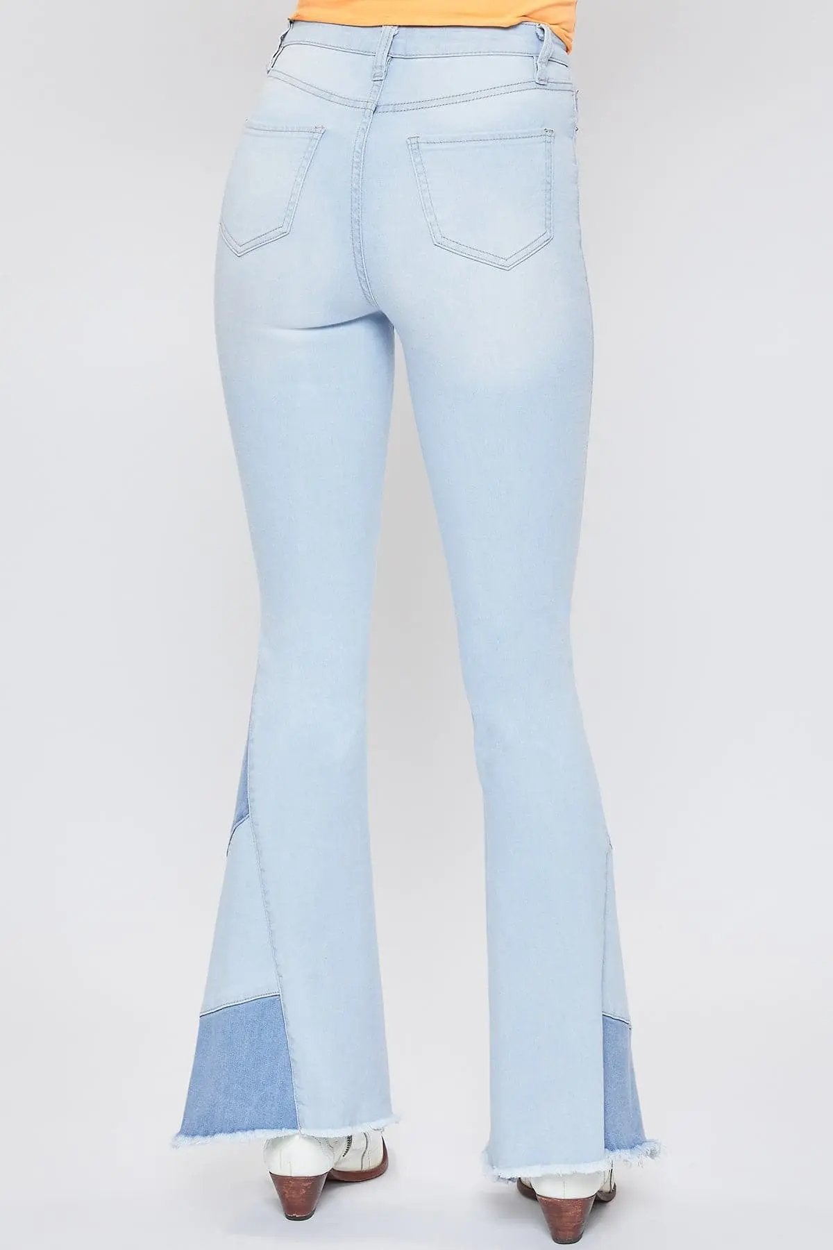 Women's Sustainable Block Panel Flare Jeans - Love Salve