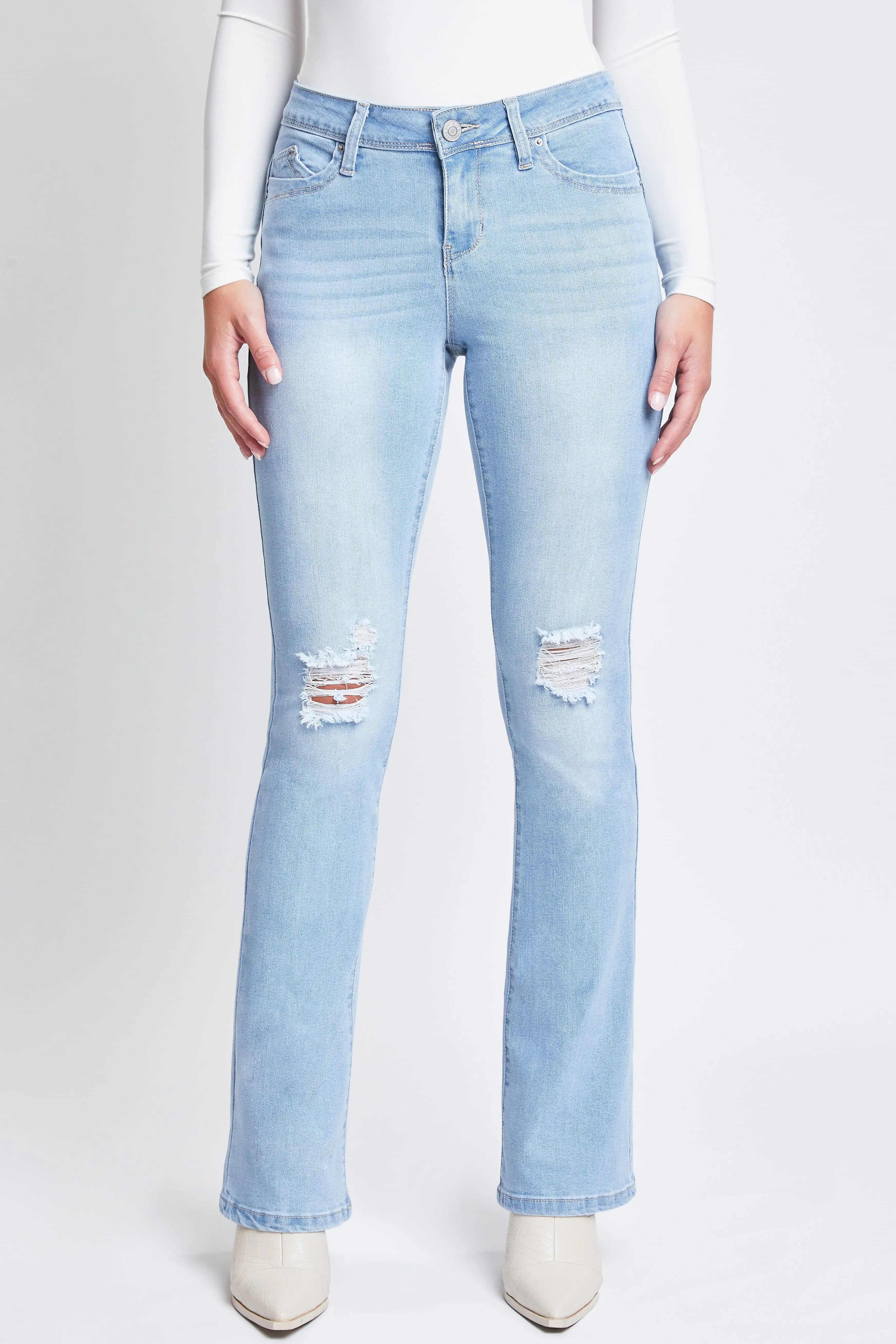 Women's WannaBettaButt Mid-Rise Bootcut Jeans - Love Salve